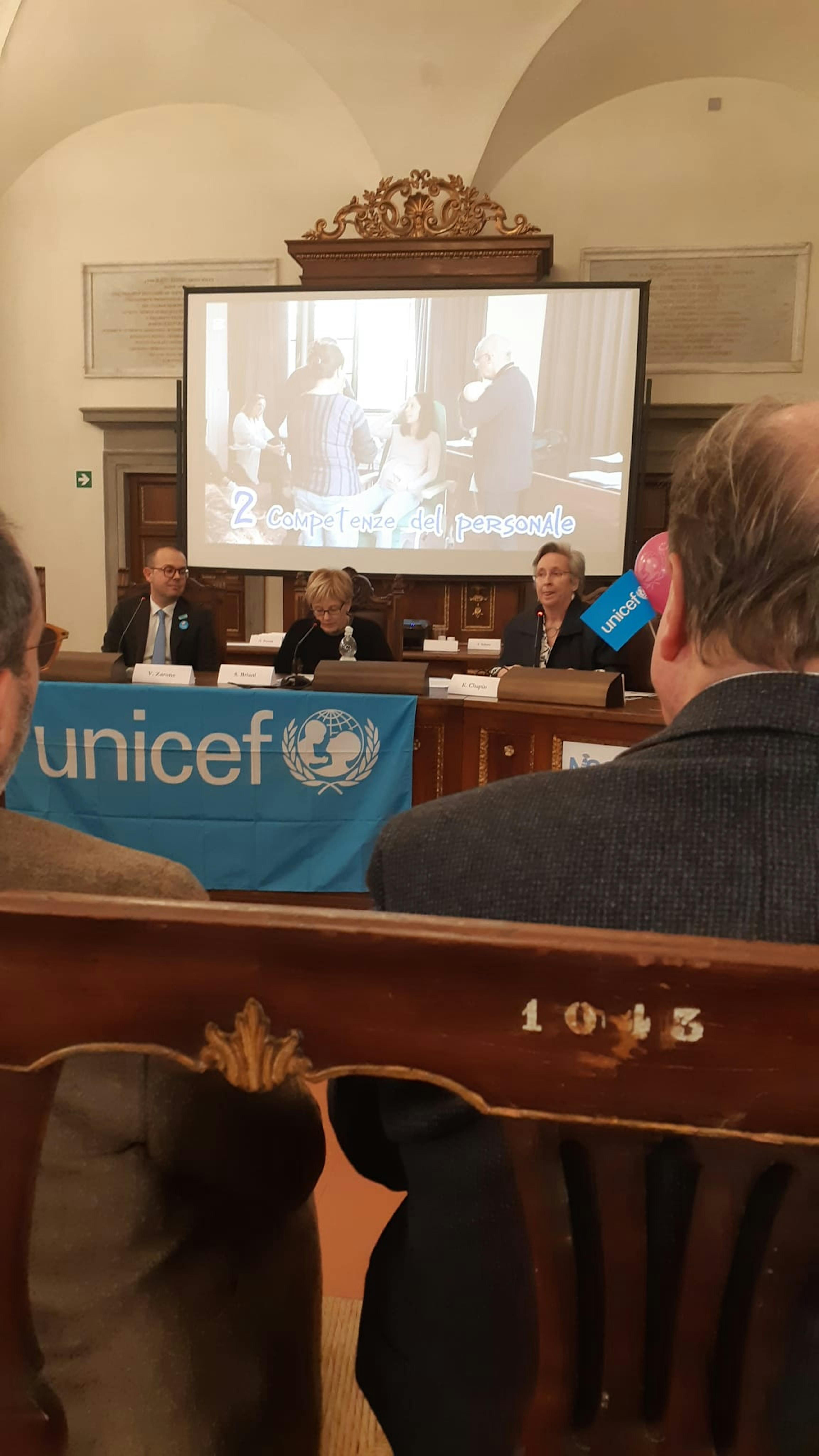 Pisa, 4 marzo 2025: Vicenzo Zarone - presidente UNICEF Pisa, Silvia Briani - direttrice AOUP  ed Elise Chapin - Technical Officer programma ‘Insieme per l’allattamento’