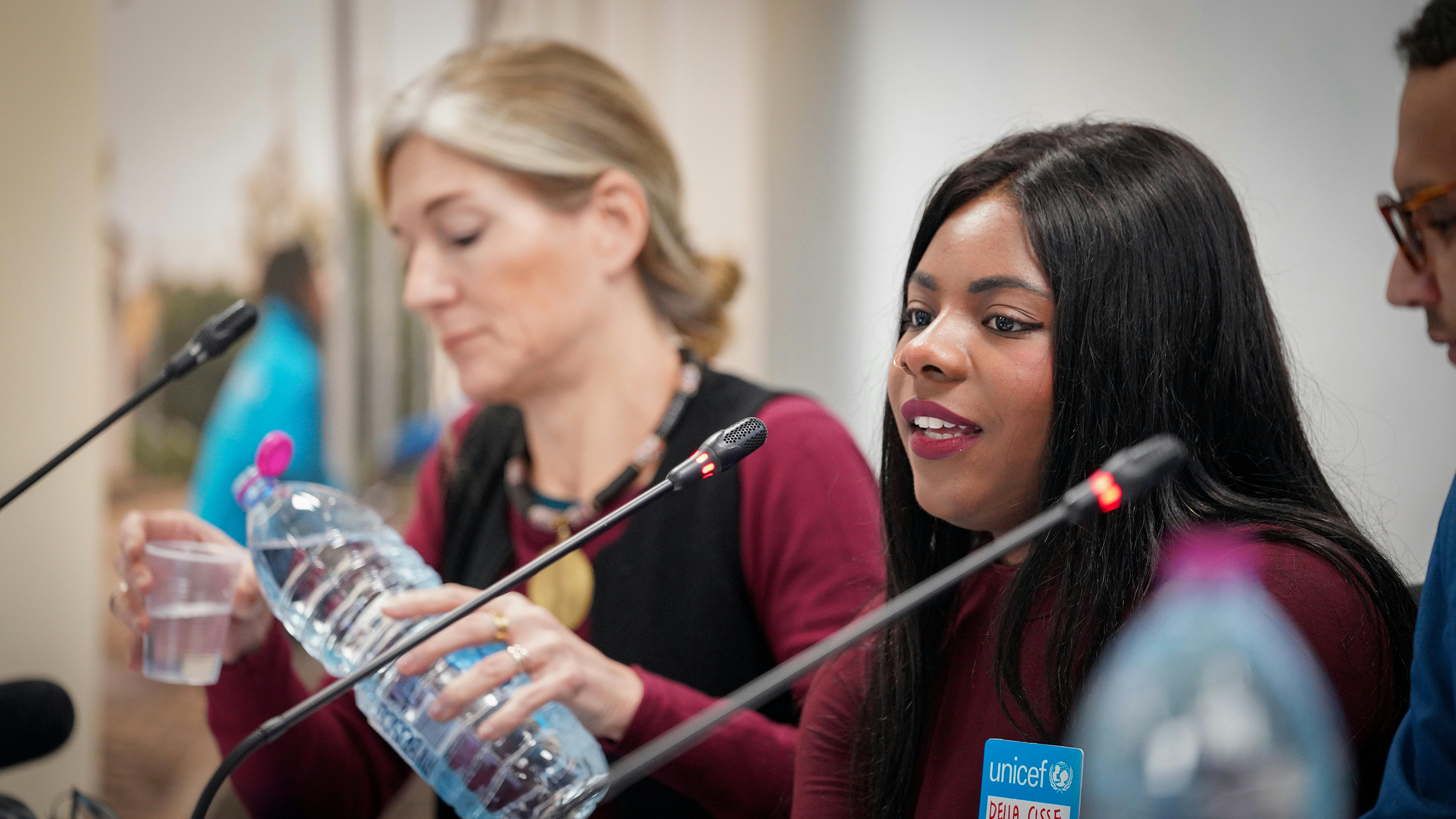 Delia, durante la presentazione dell'indagine UNICEF 