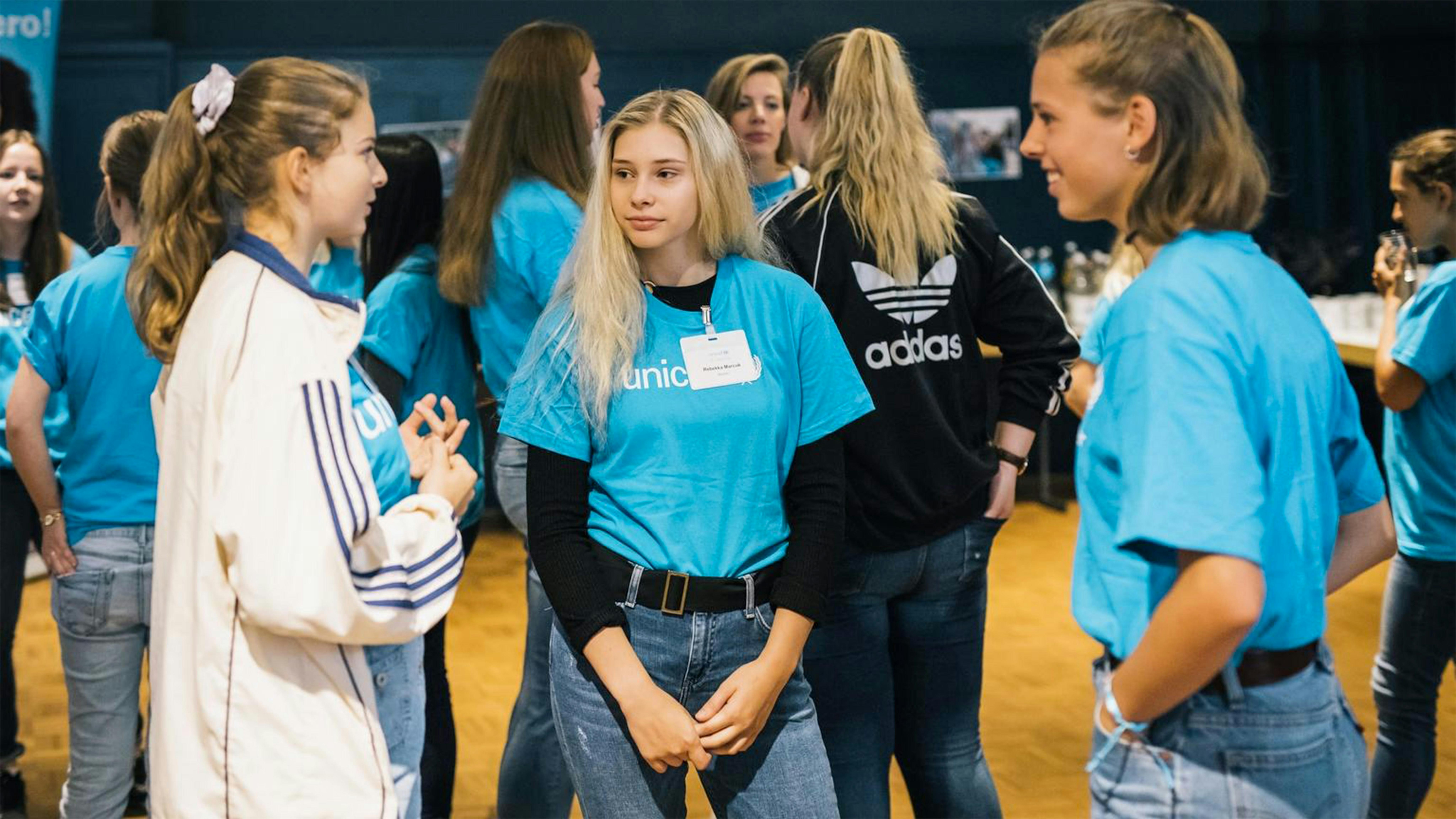 Immagini dell'incontro regionale dei giovani dell'UNICEF a Berlino nel settembre 2017.