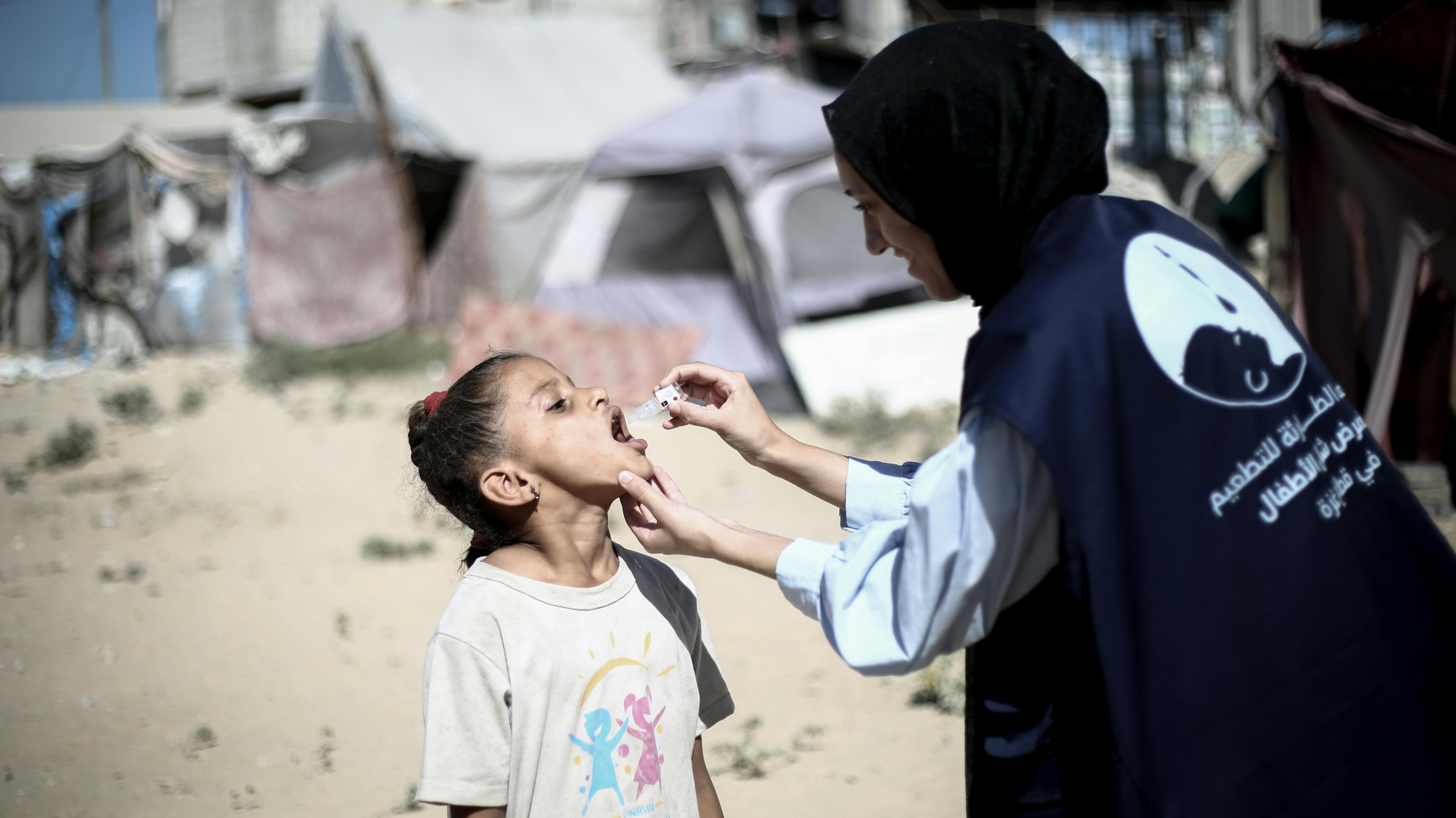Palestina - Il secondo ciclo della campagna di vaccinazione d'emergenza contro la poliomielite è iniziato il 14 ottobre 2024 a Gaza