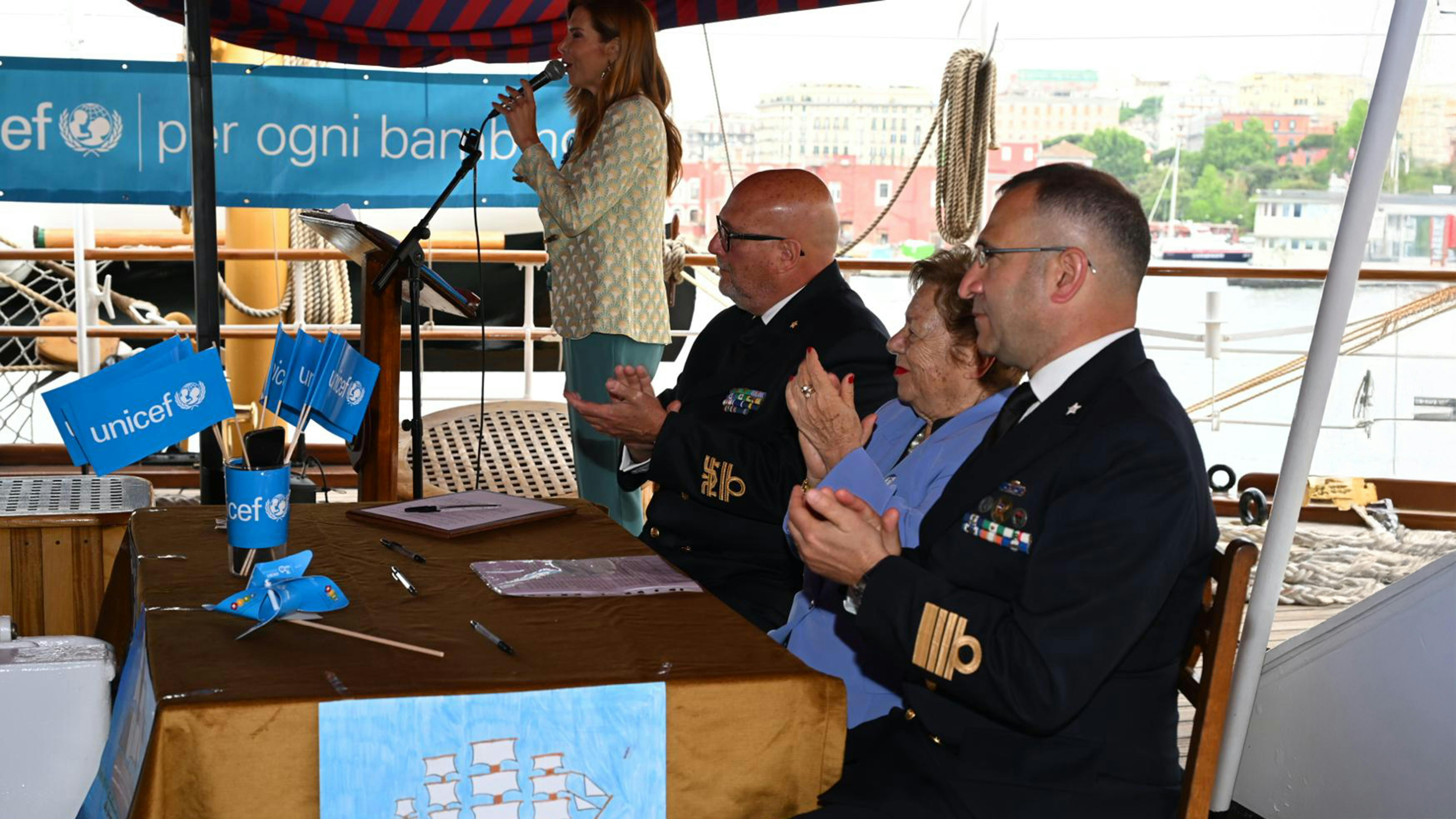 La Presidente dell'UNICEF Italia Carmela Pace in un momento dell'evento"