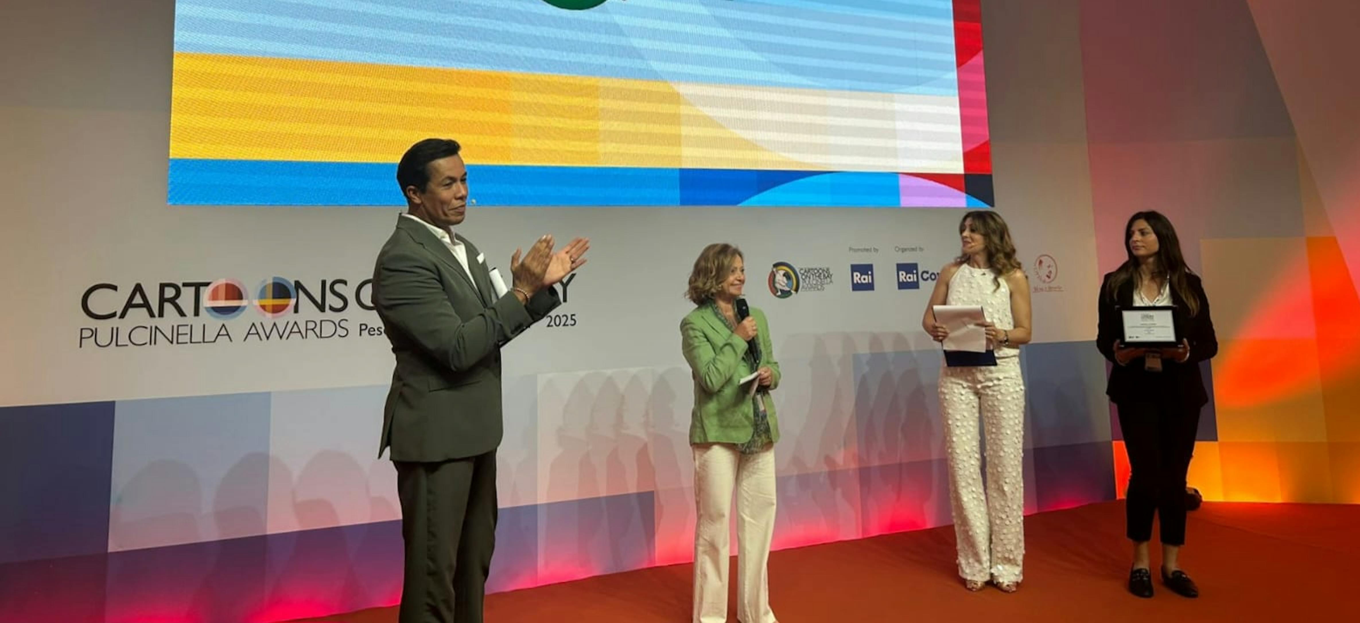 Un momento della premiazione a Cartoons on the Bay 2025