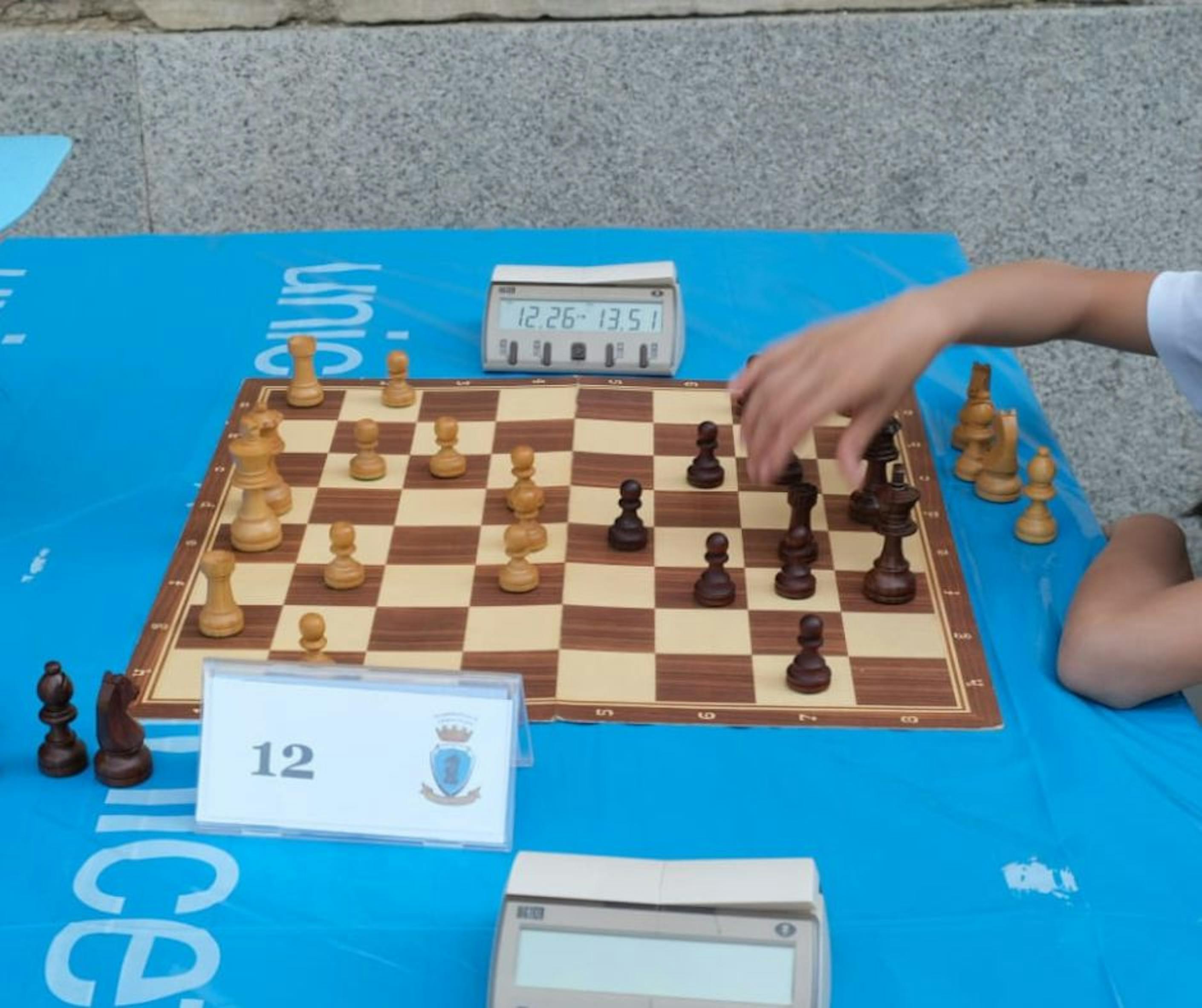 Particolare scacchiera durante la giornata di Diritto al Gioco a Monza
