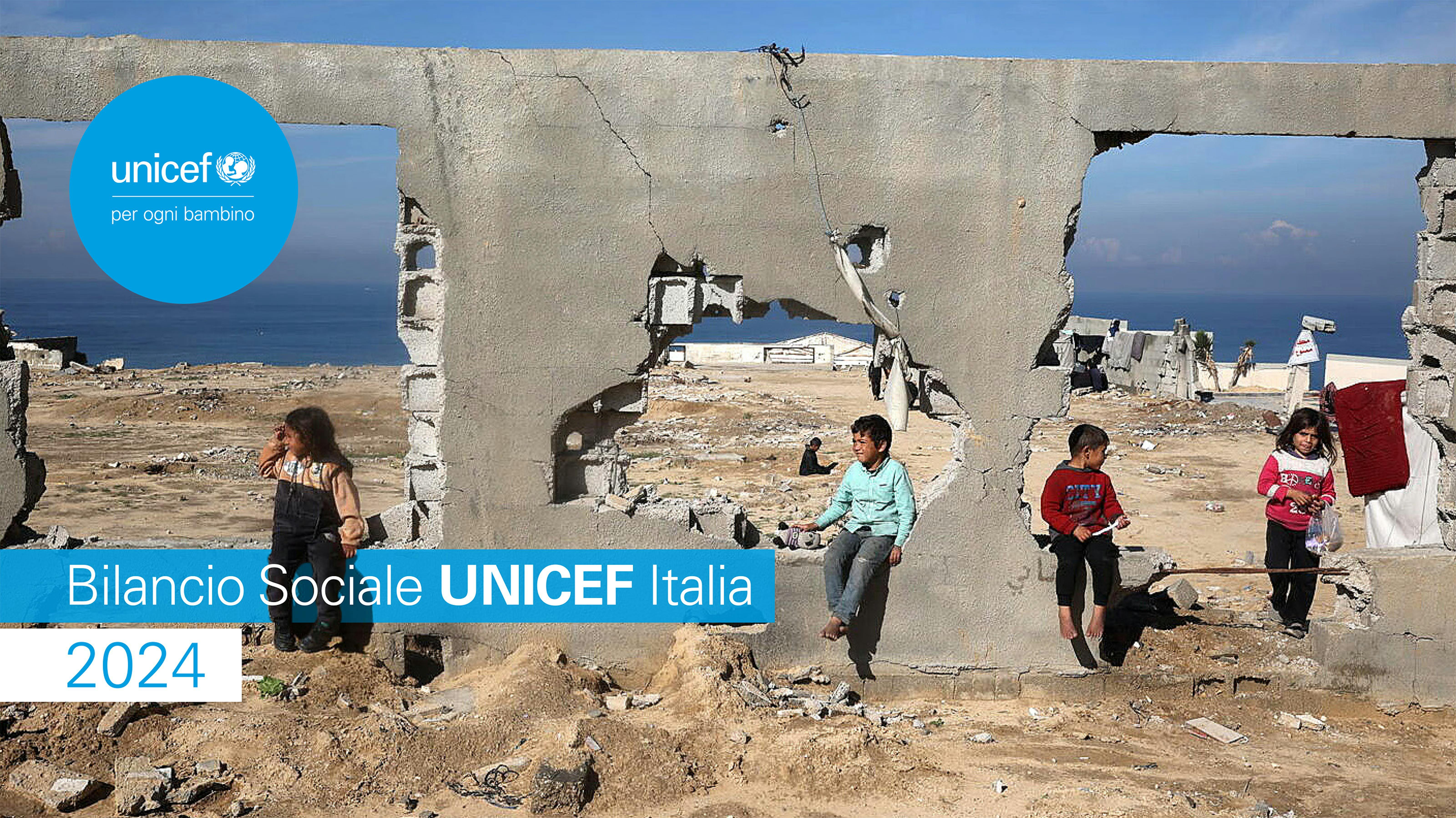 Copertina bilancio sociale UNICEF Italia 2024