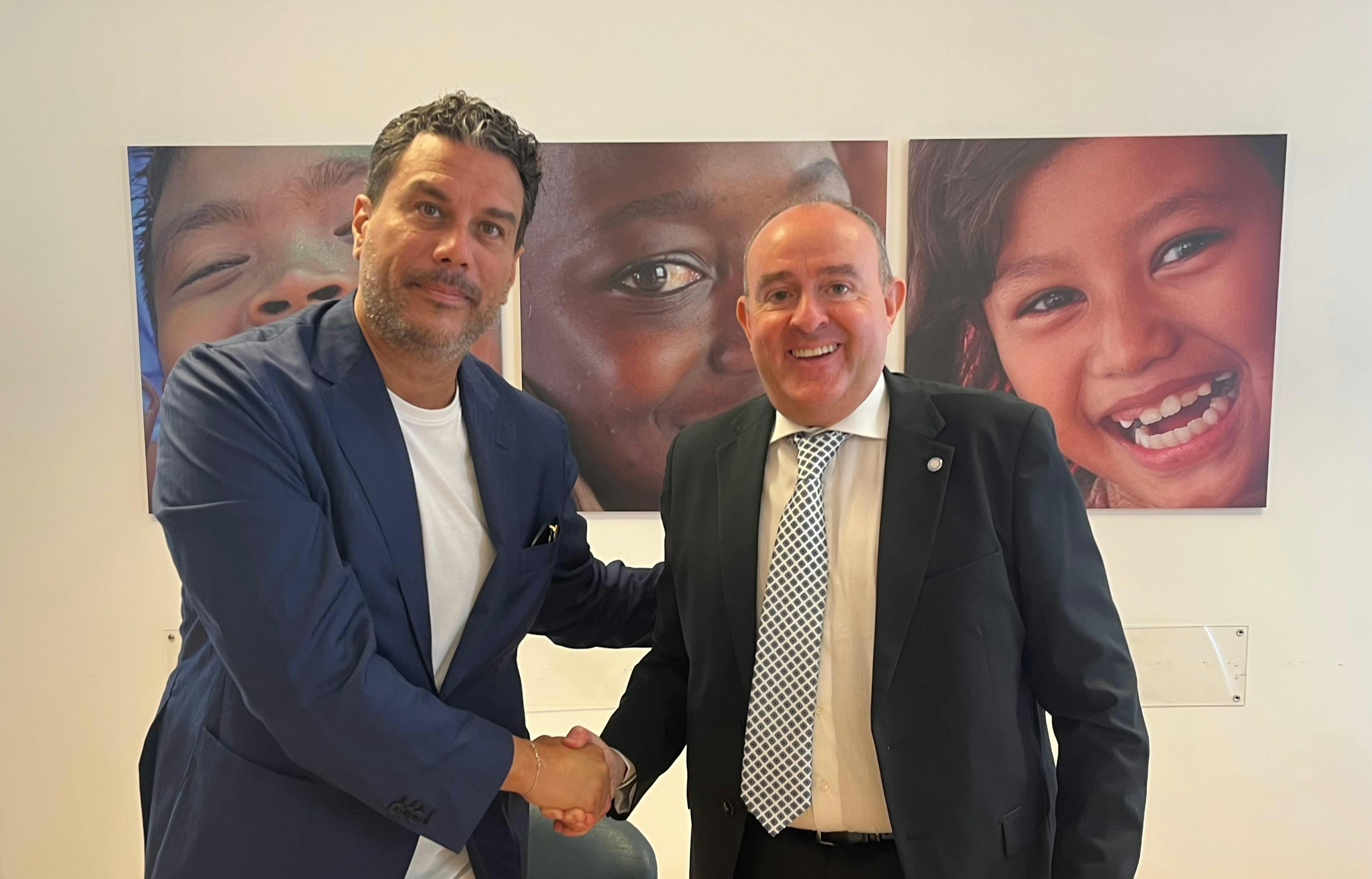 Il Presidente dell’UNICEF Italia Nicola Graziano e il Presidente di Italian Export Forum Lorenzo Zurino.
