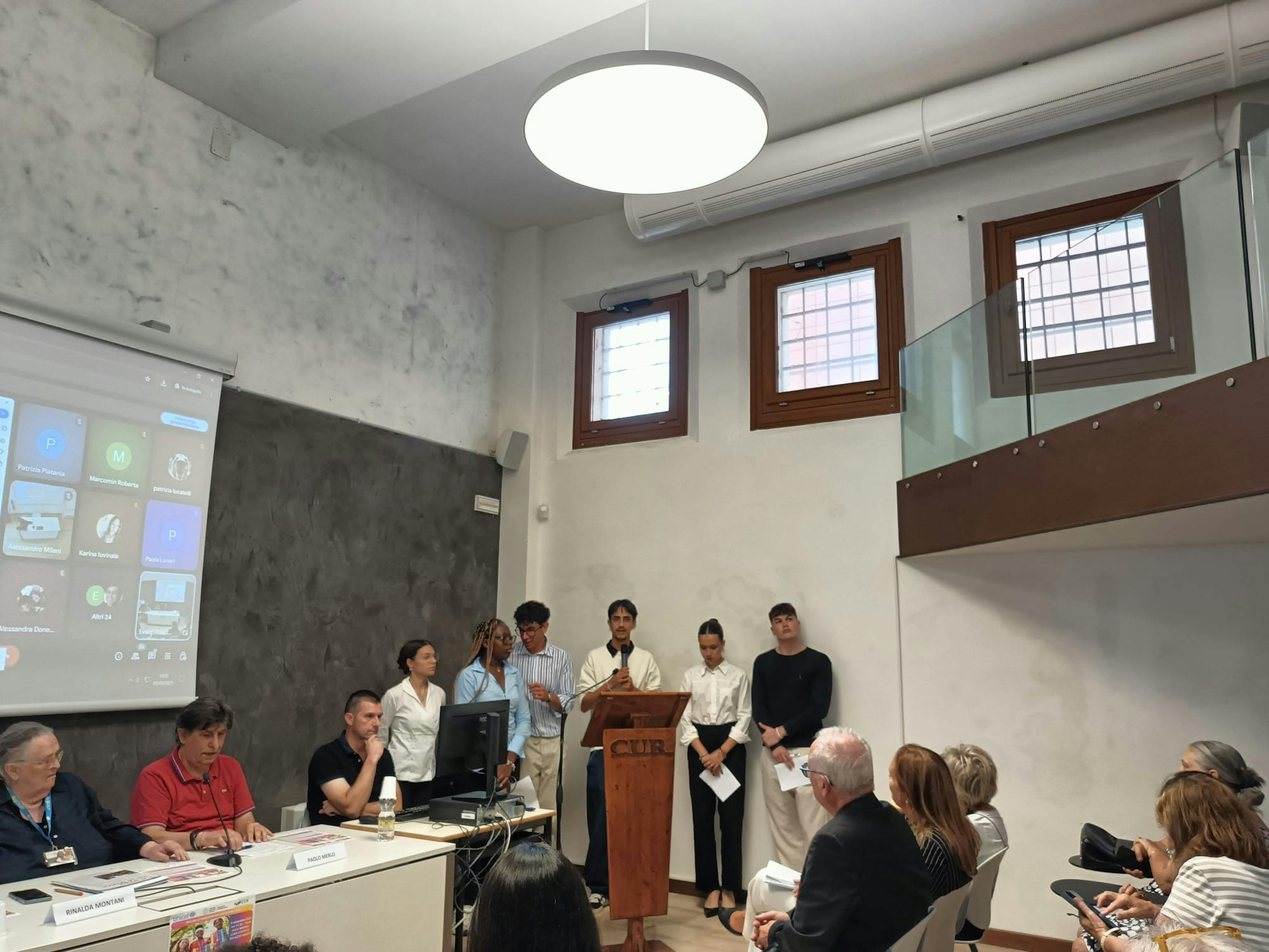 testimonianza degli alunni al convegno