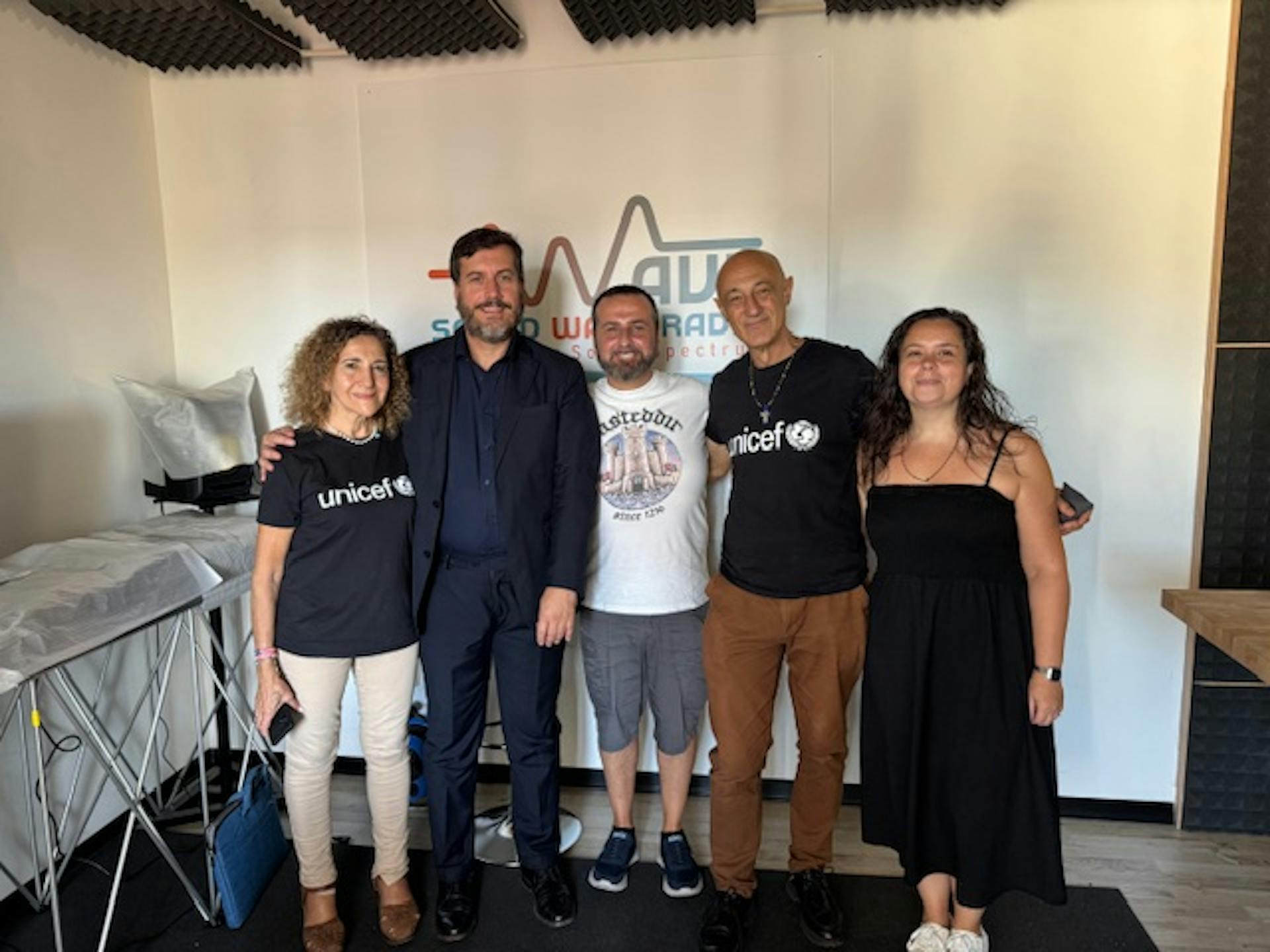 Andrea Iacomini con i volontari UNICEF Cagliari