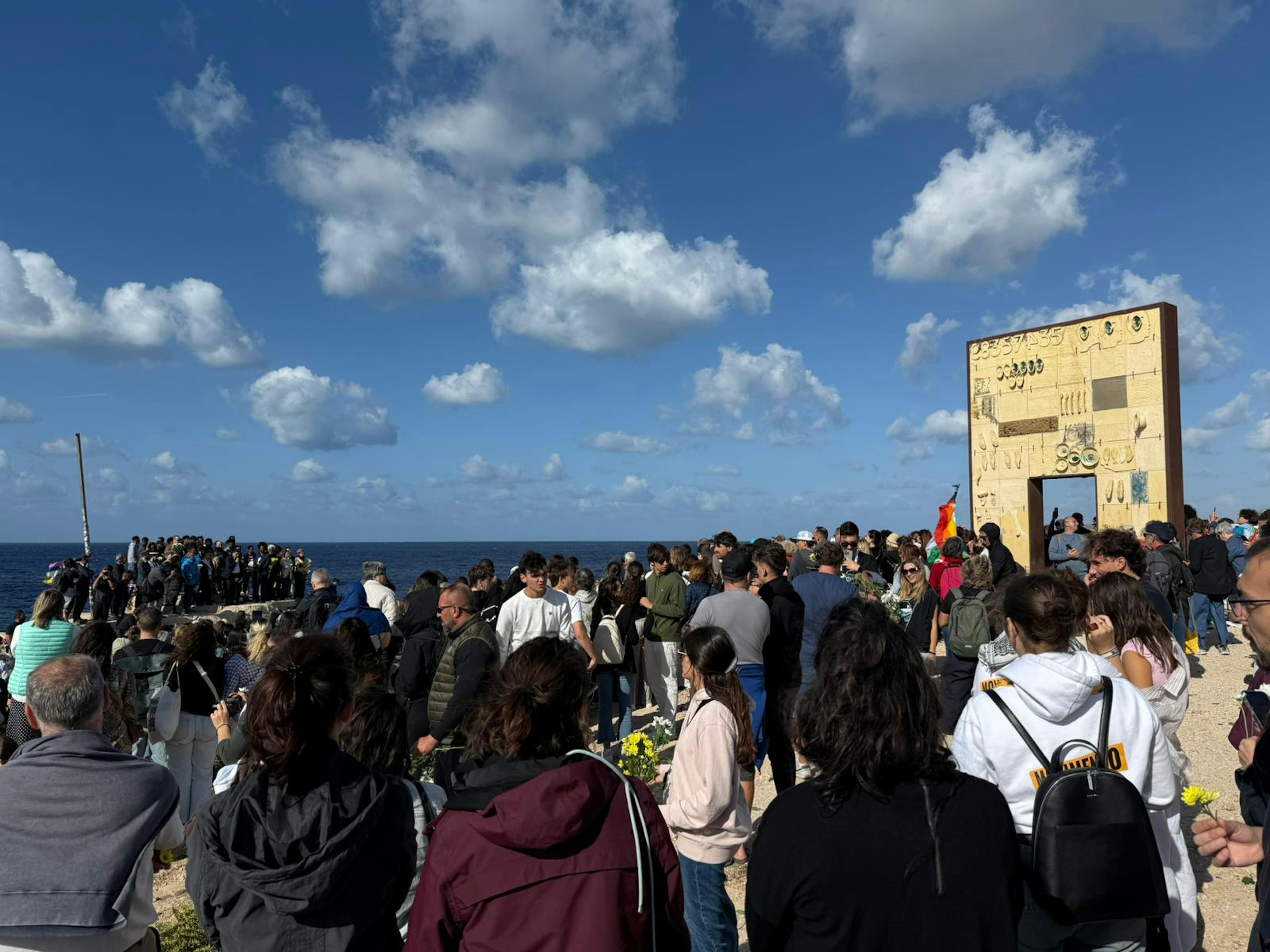 Una veduta della Porta d'Europa, a Lampedusa.