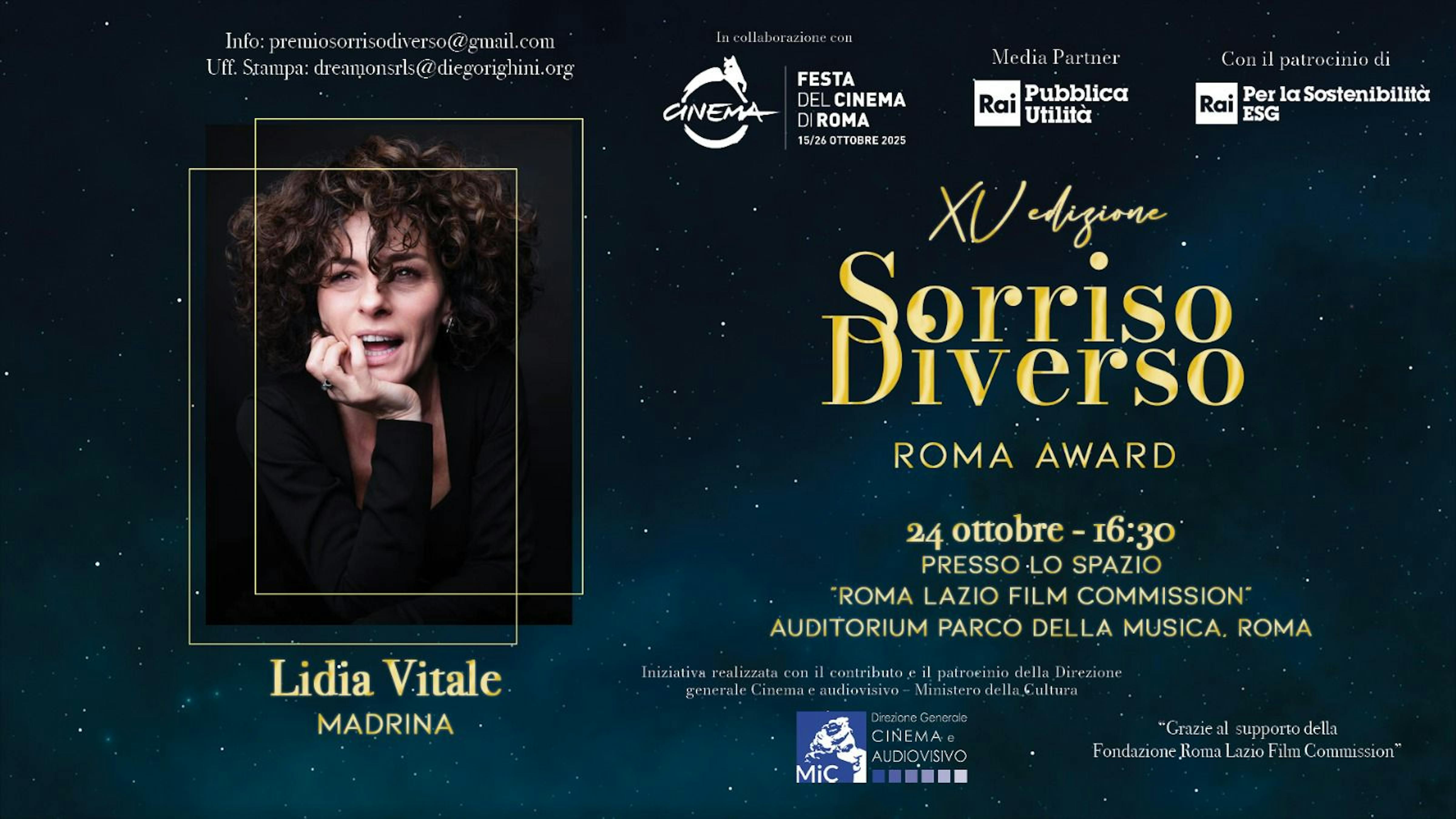 Premio Sorriso Diverso 2025 Lidia Vitale madrina