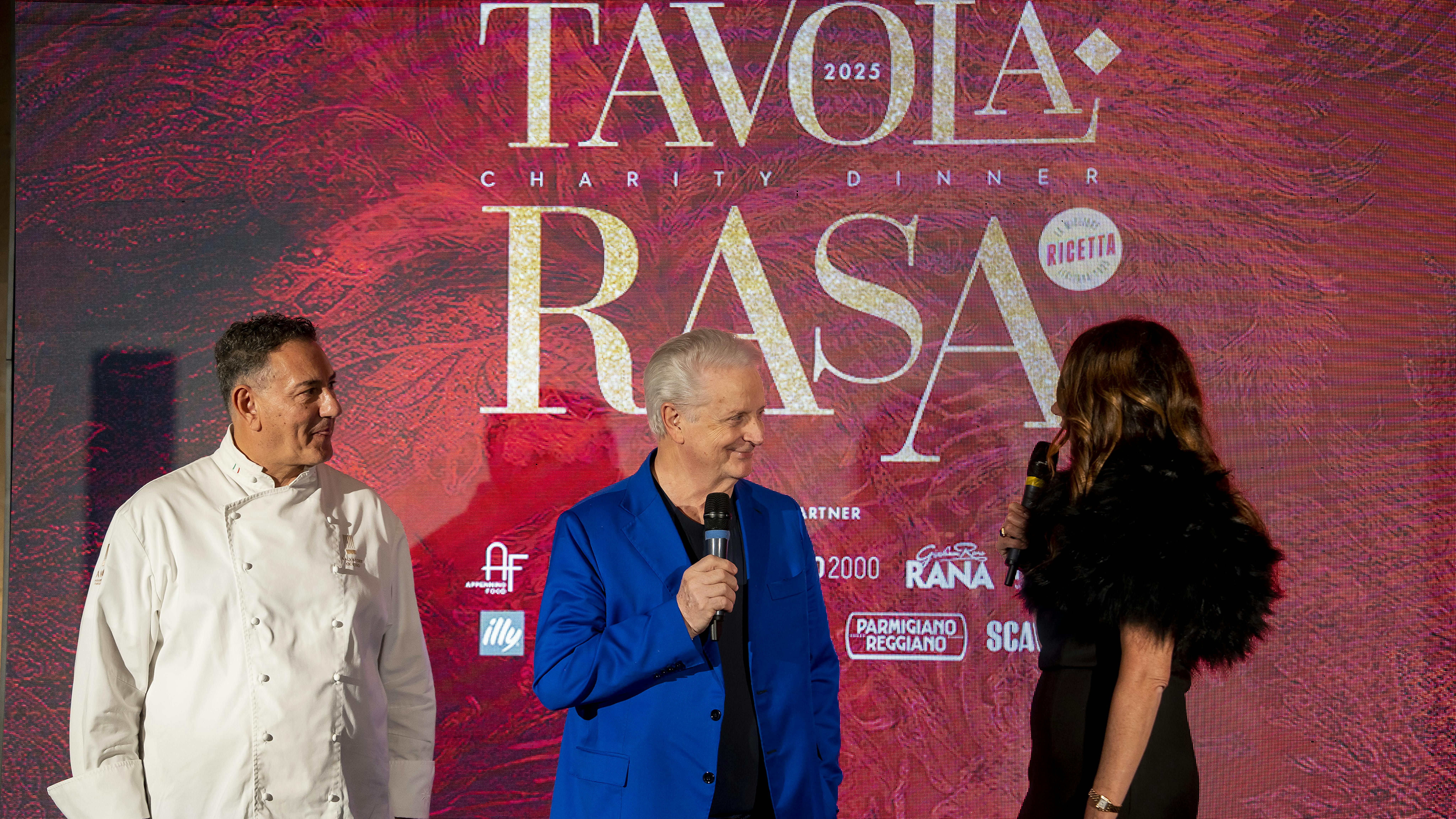 Da sinistra Sal De Riso, Iginio Massari e Maddalena Fossati.