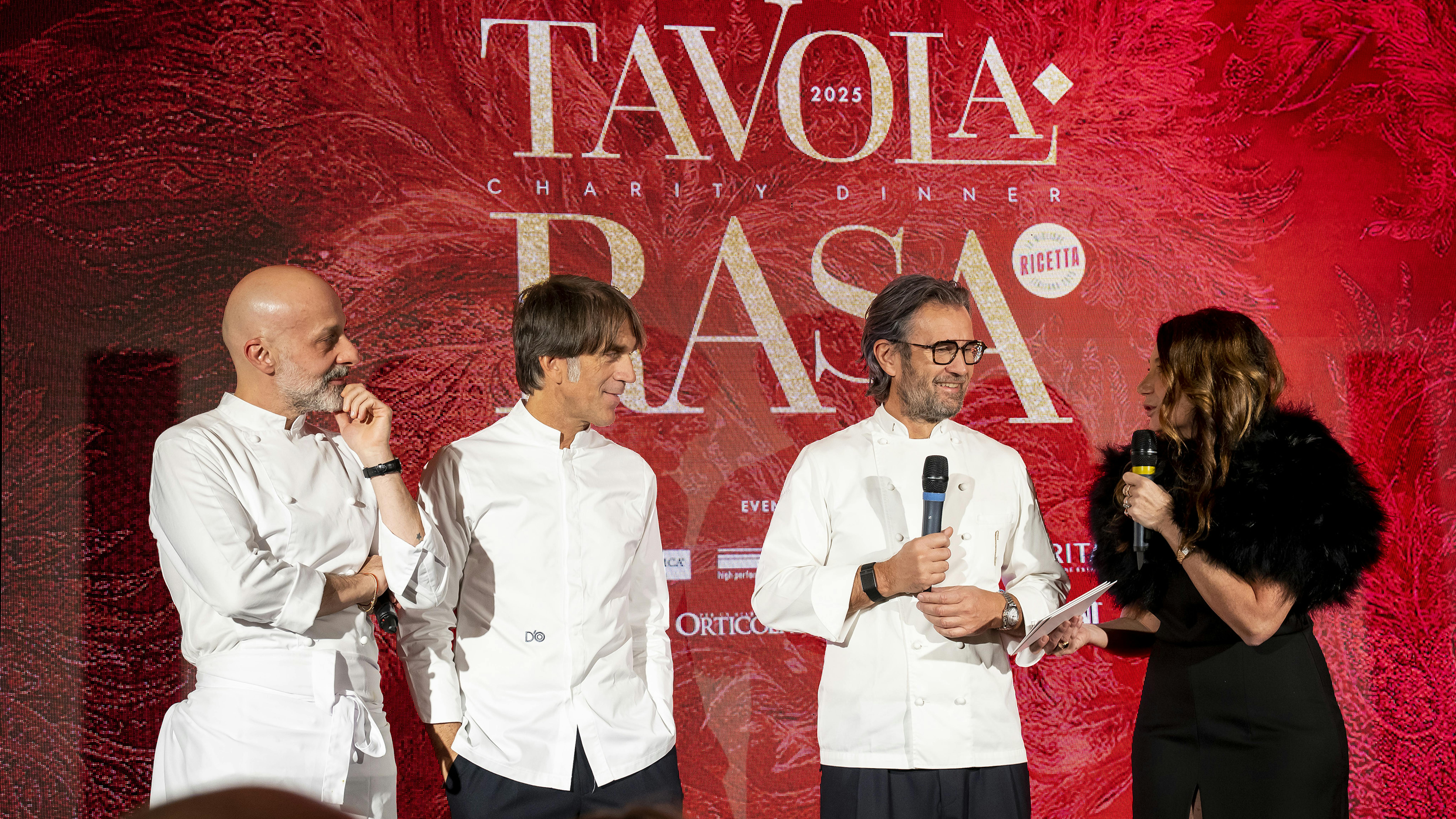 Da sinistra Niko Romito, Davide Oldani, Carlo Cracco, e Madddalena Fossati