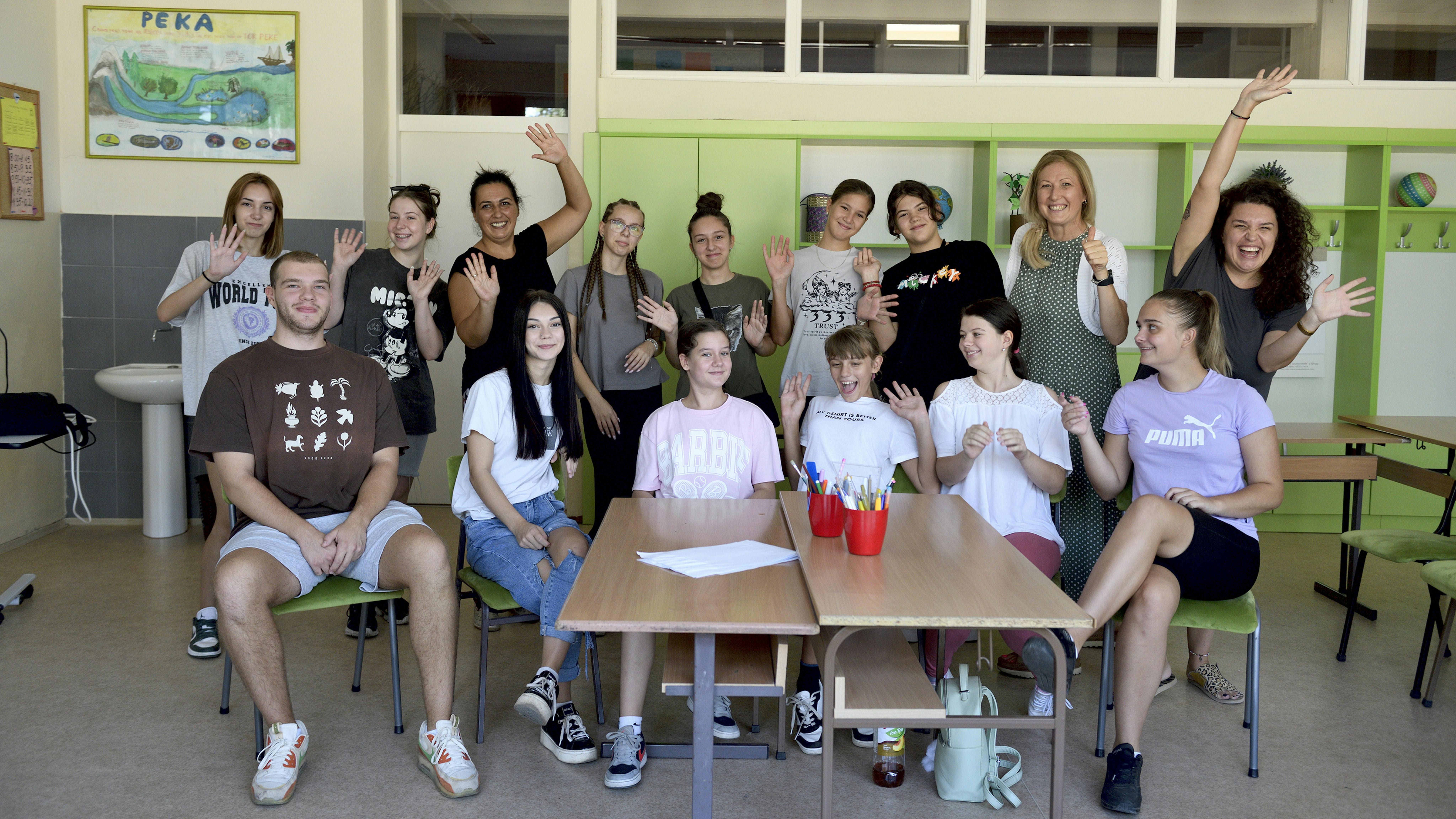 Laboratorio della Scuola Primaria Branko Radičević sul tema del volontariato