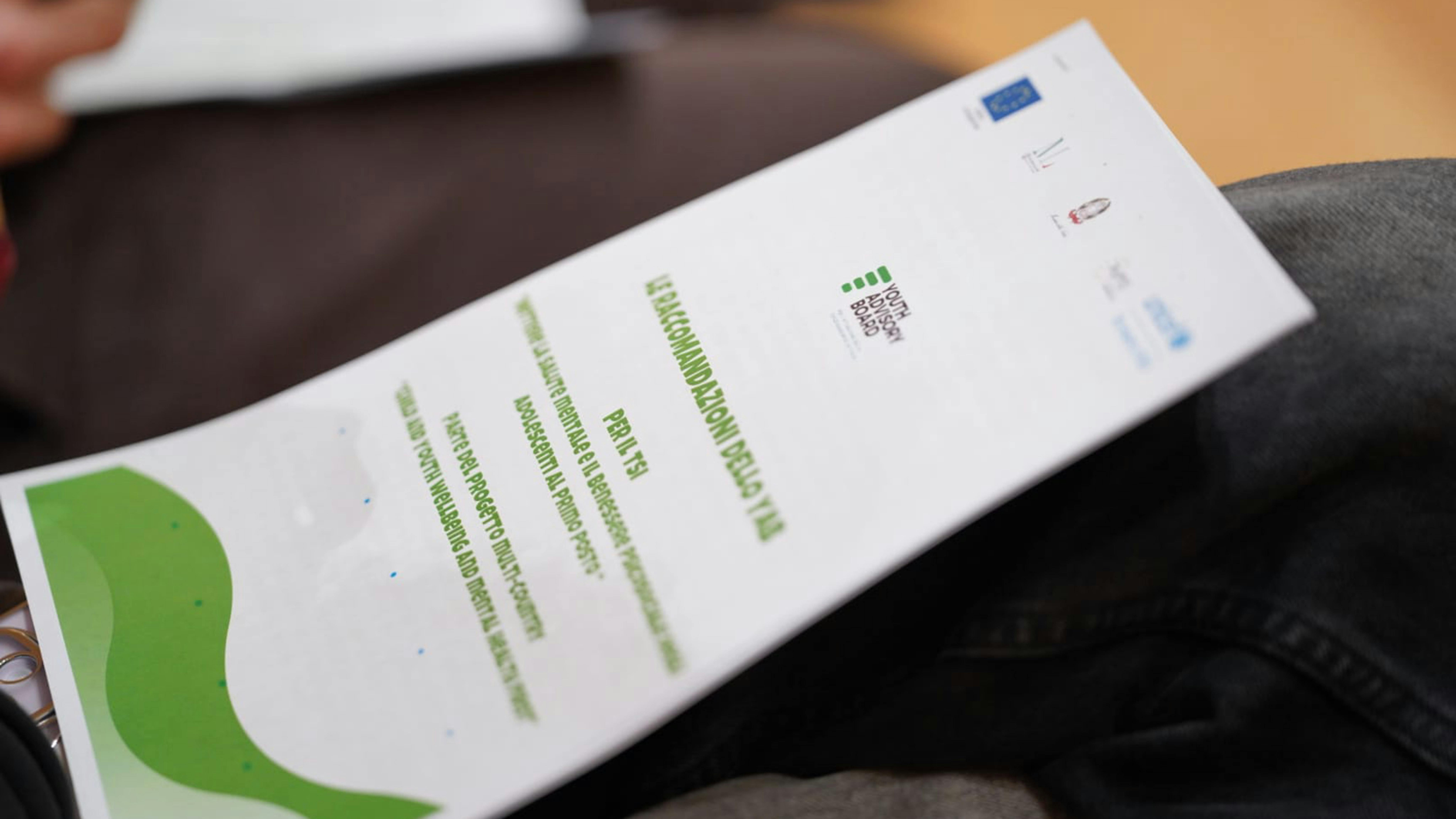 il deplian dell'evento