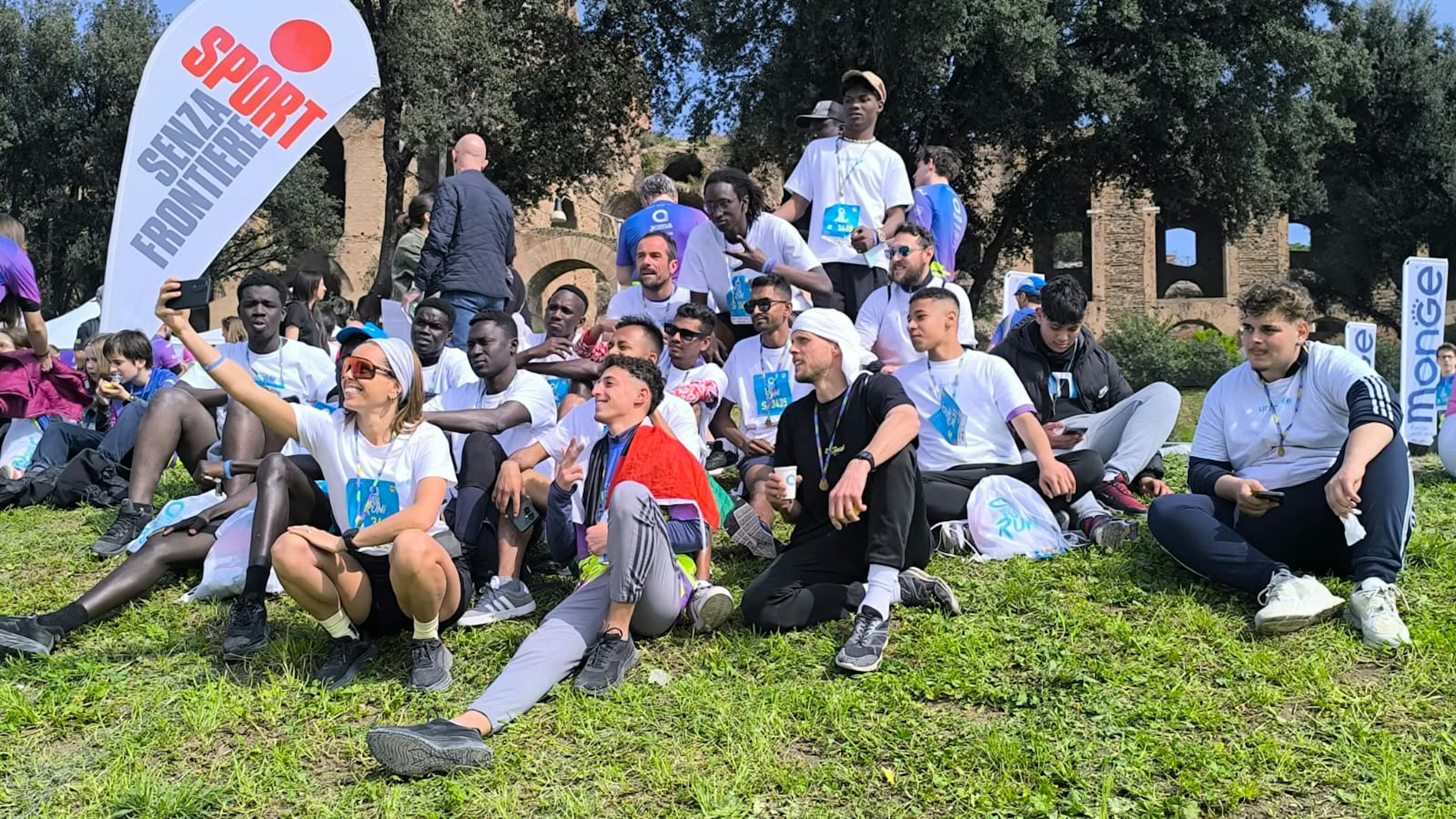 Il gruppo dell'UNICEF alla maratona