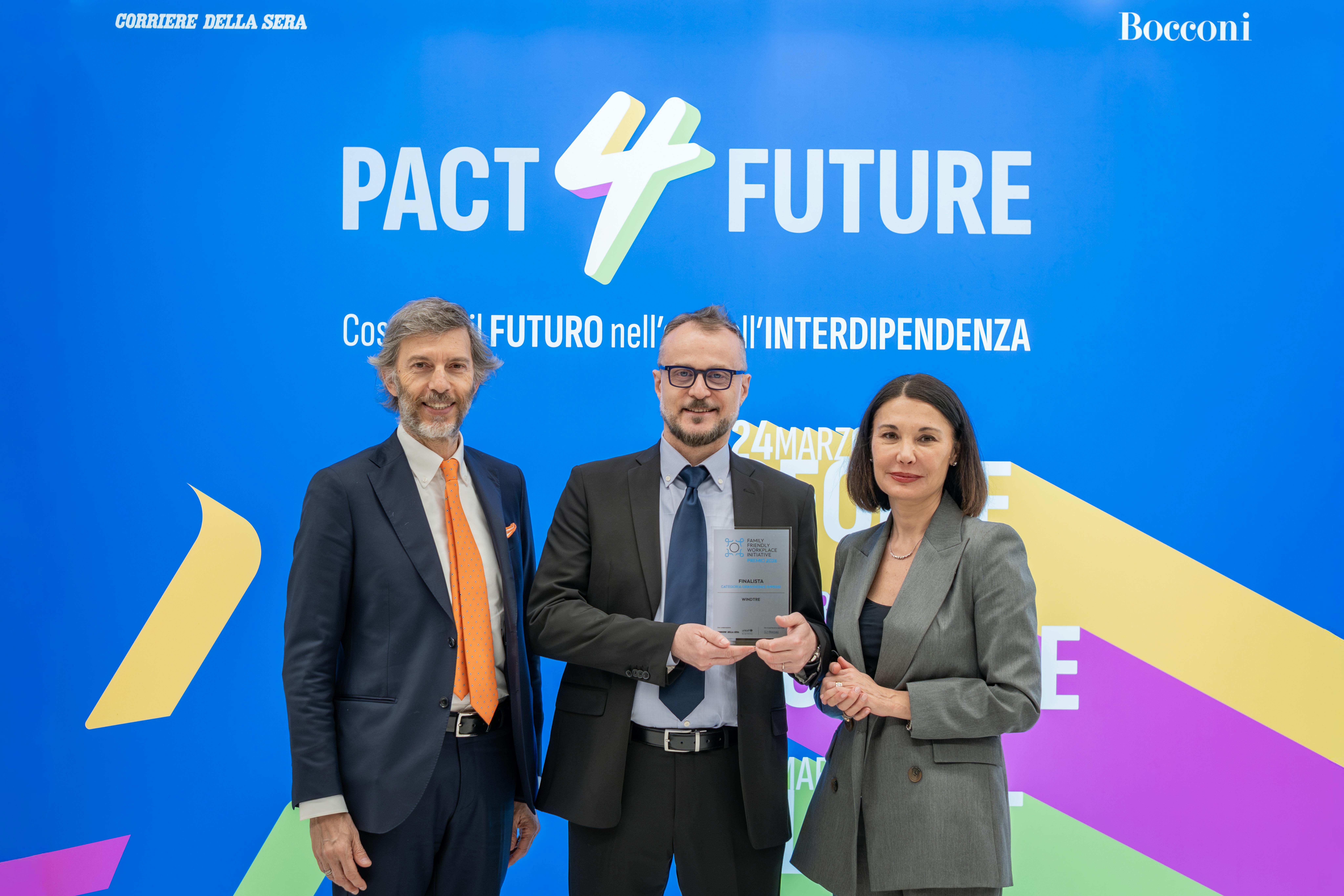 Per WINDTRE, finalista Grandissime Aziende ritira il premio Fausto Sabbatelli Head of People Services & PMO.