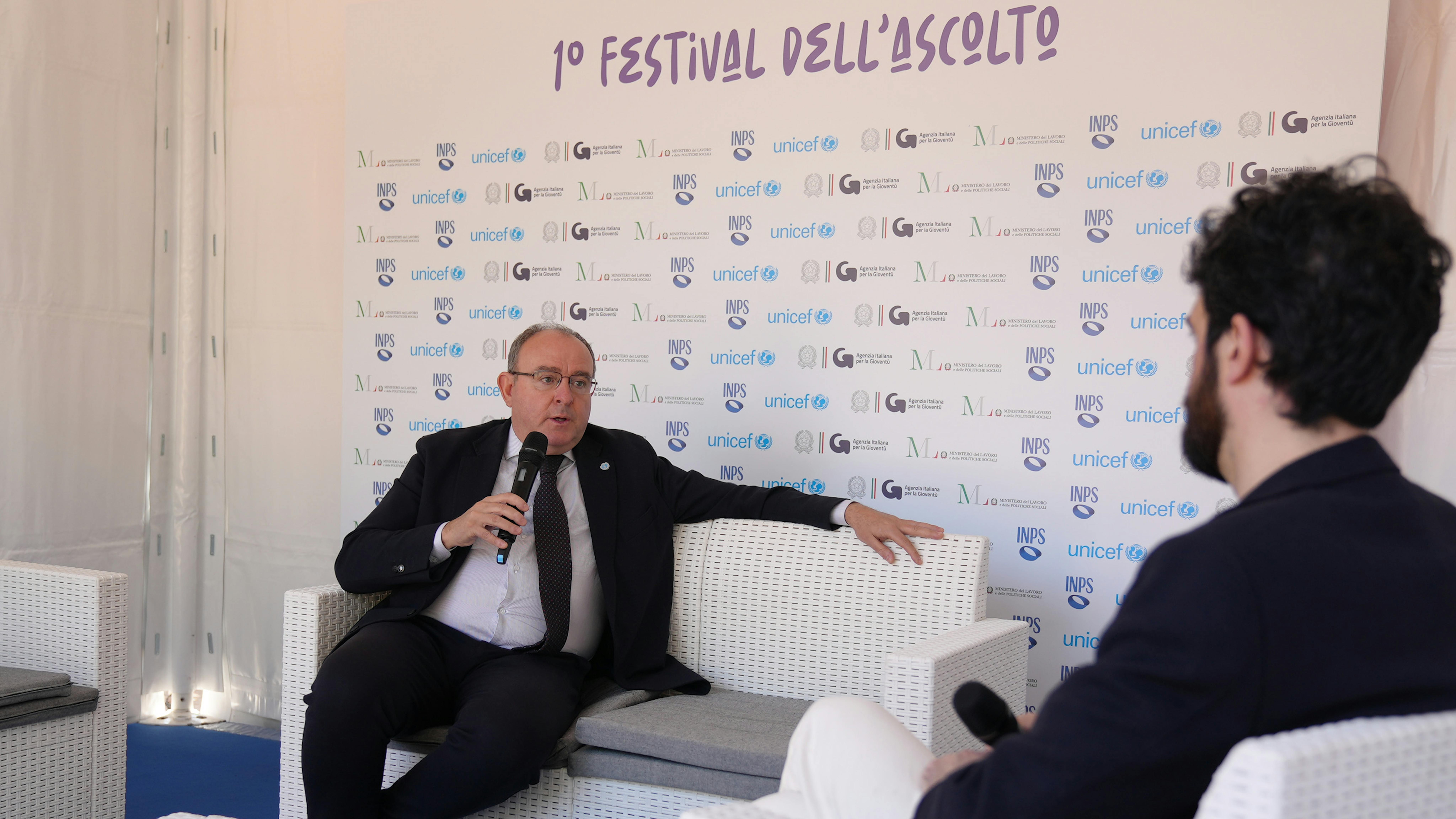 Il Presidente dell'UNICEF Italia Nicola Graziano al 1° festival dell'ascolto - © Ministero del Lavoro e delle Politiche Sociali