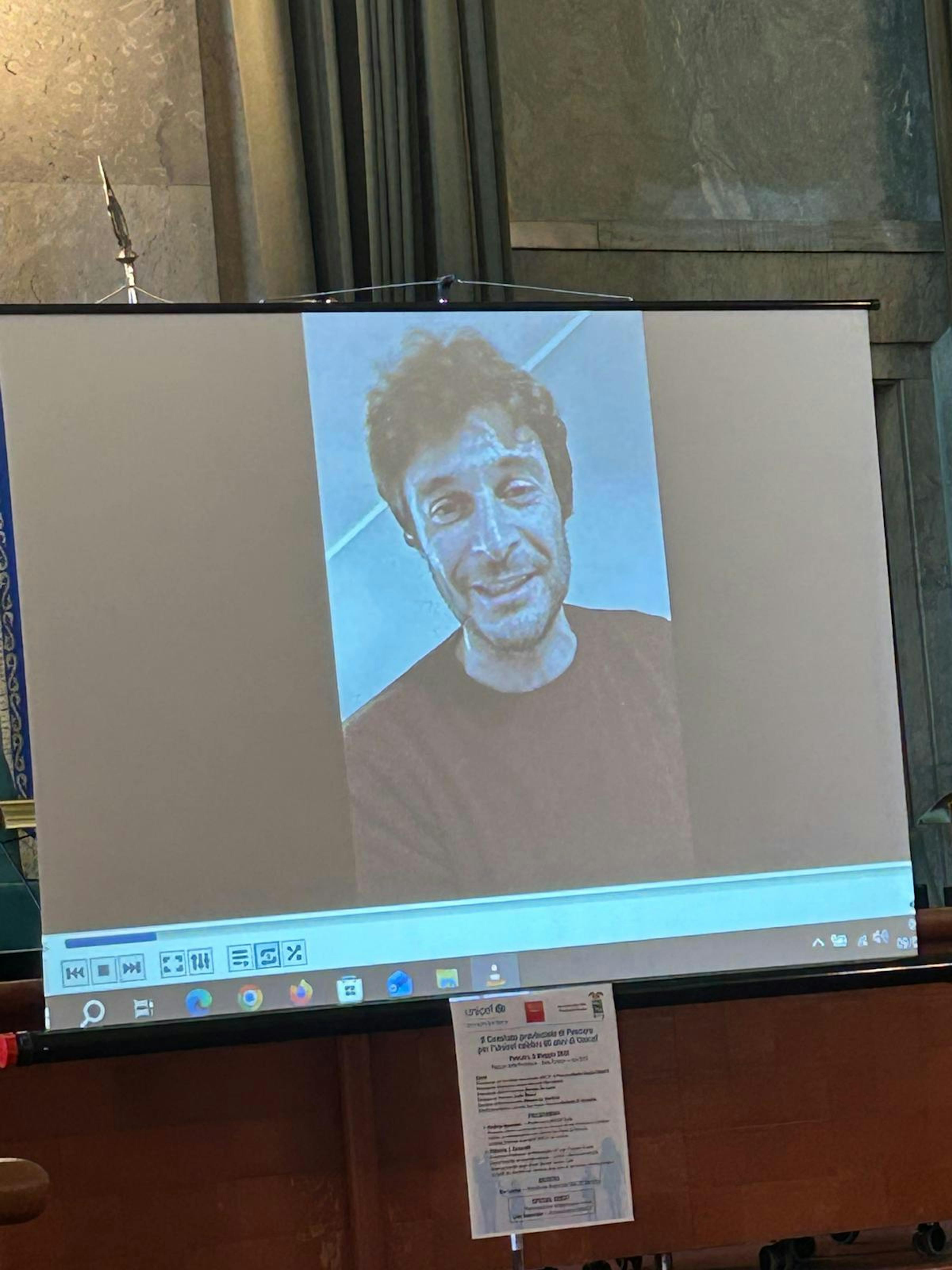 Lino Guanciale ha portato il suo saluto in collegamento