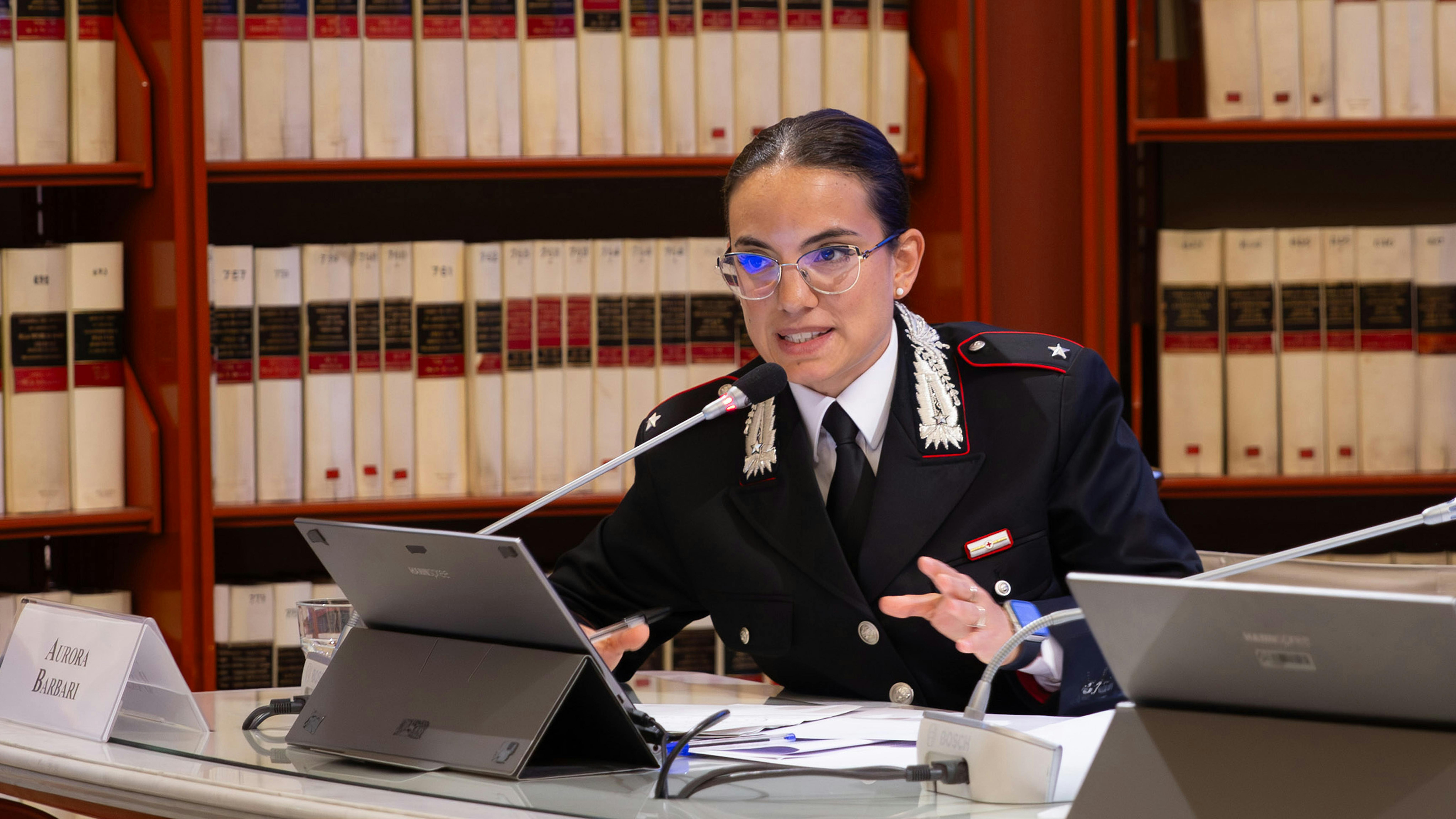 L'intervento della psicologa e criminologa Aurora Barbari, sottotenente dei Carabinieri del ruolo tecnico