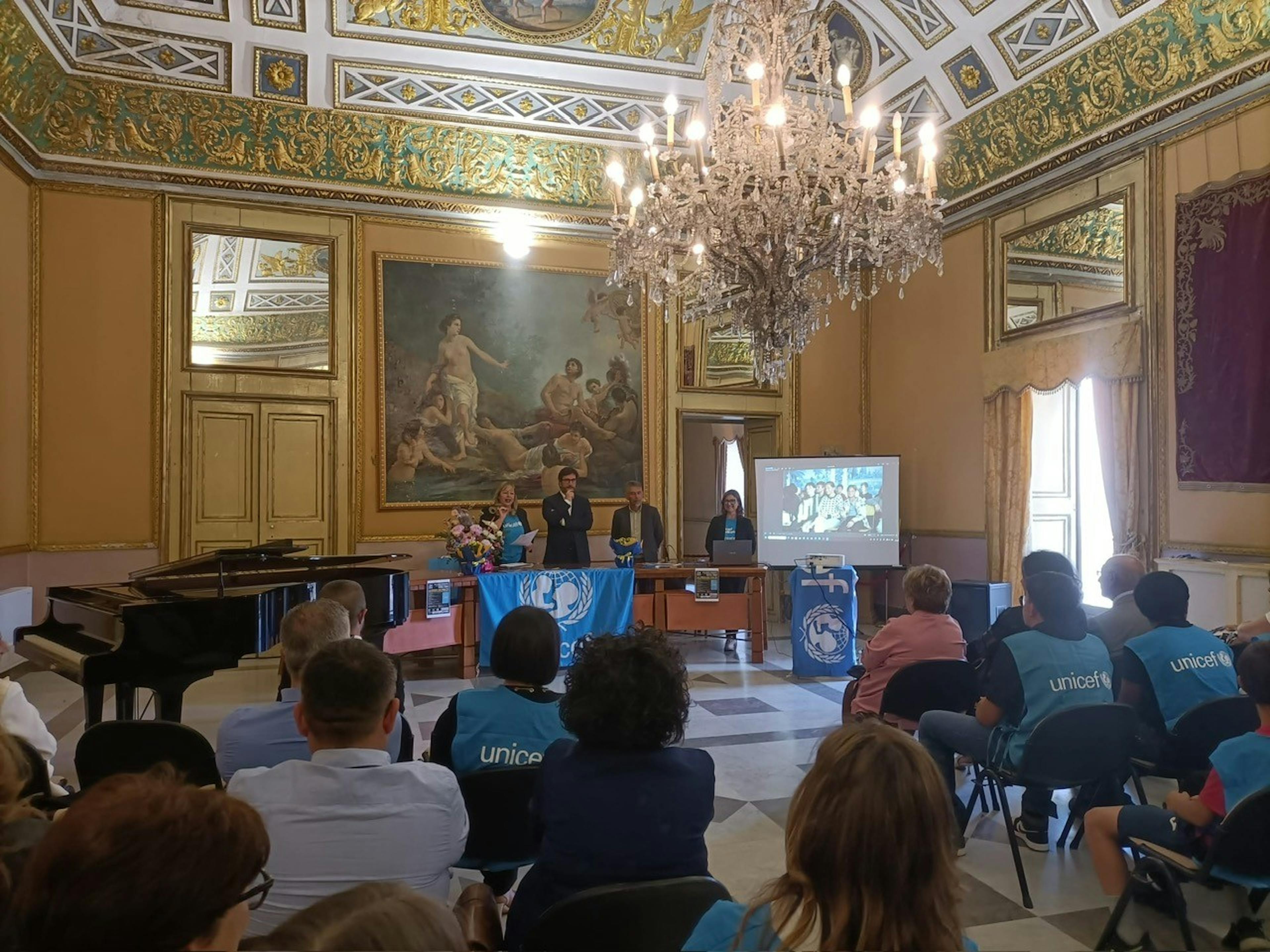 La sala dove si è svolto l'evento