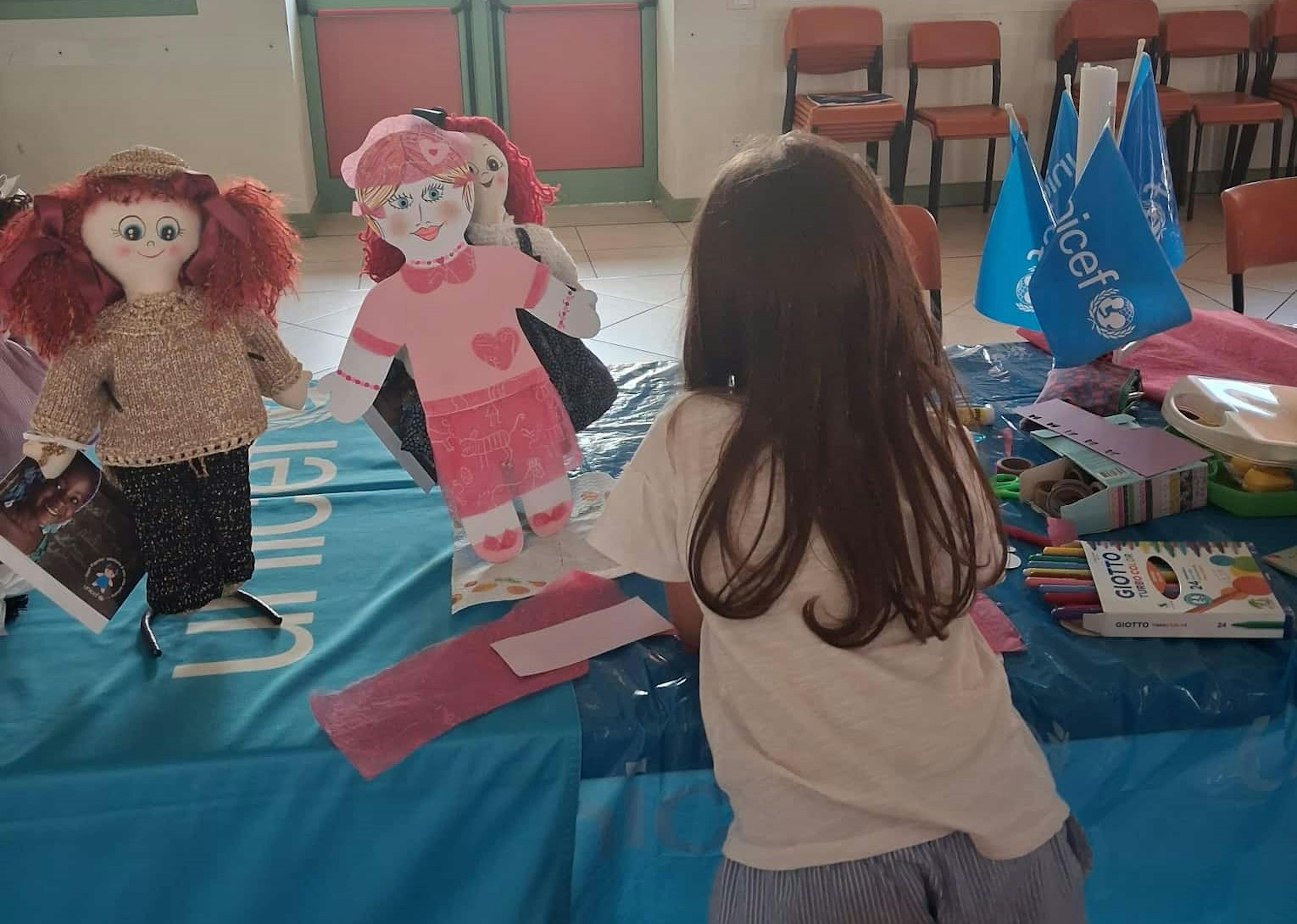Un momento di gioco organizzato dal Comitato UNICEF di Mantova