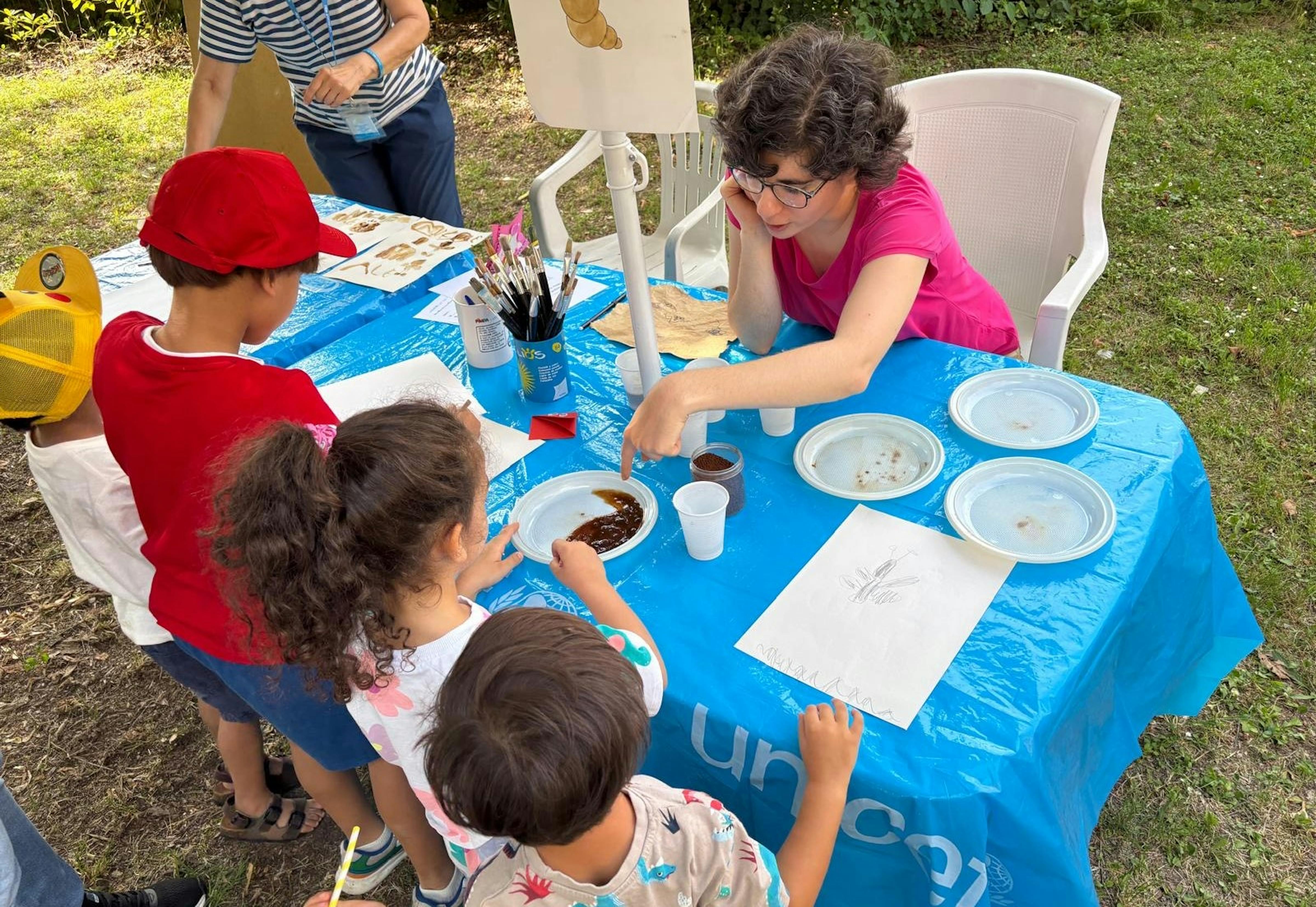 Un momento di gioco organizzato dal Comitato UNICEF di Mantova