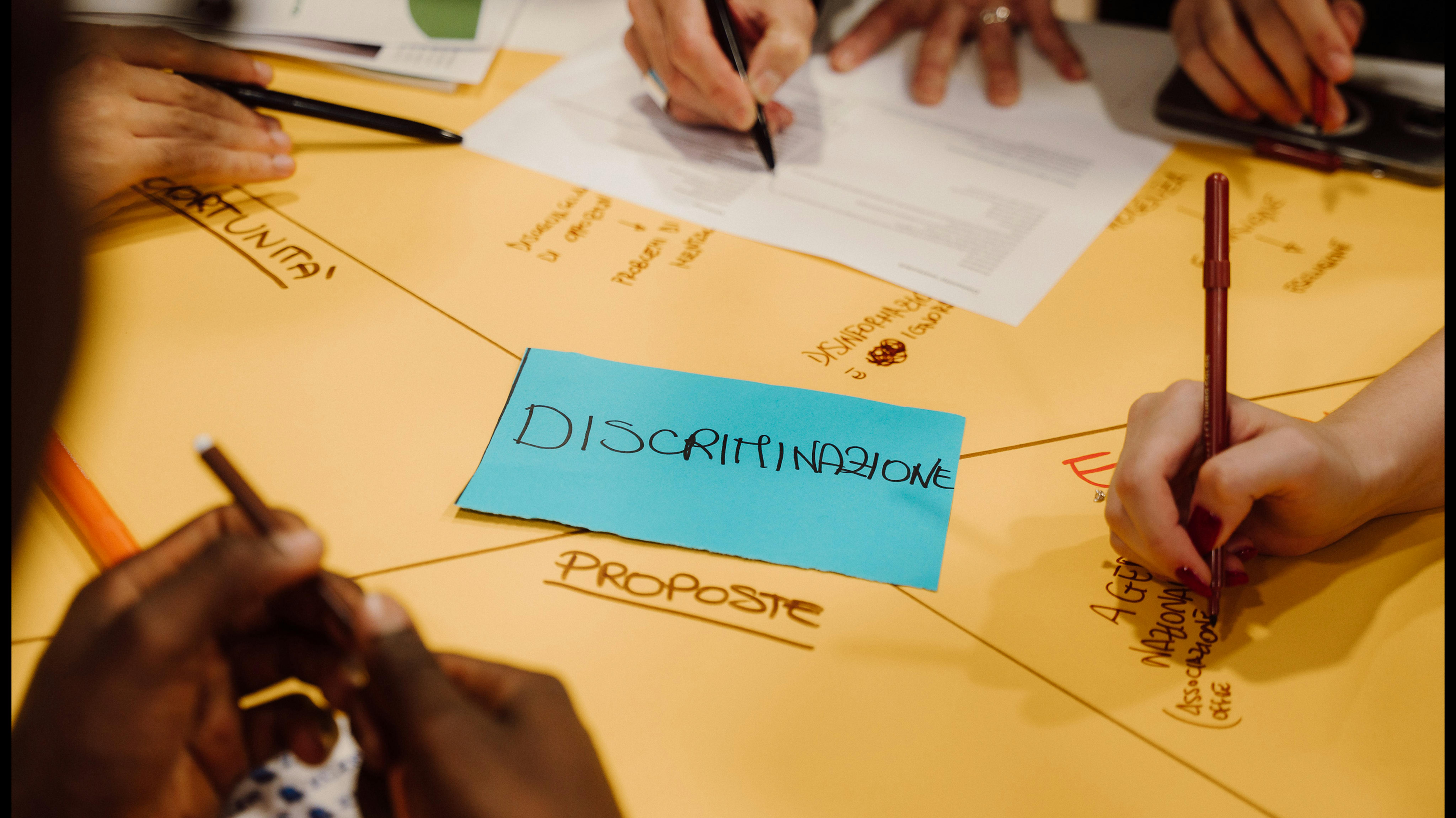 Dettaglio di un lavoro di gruppo
