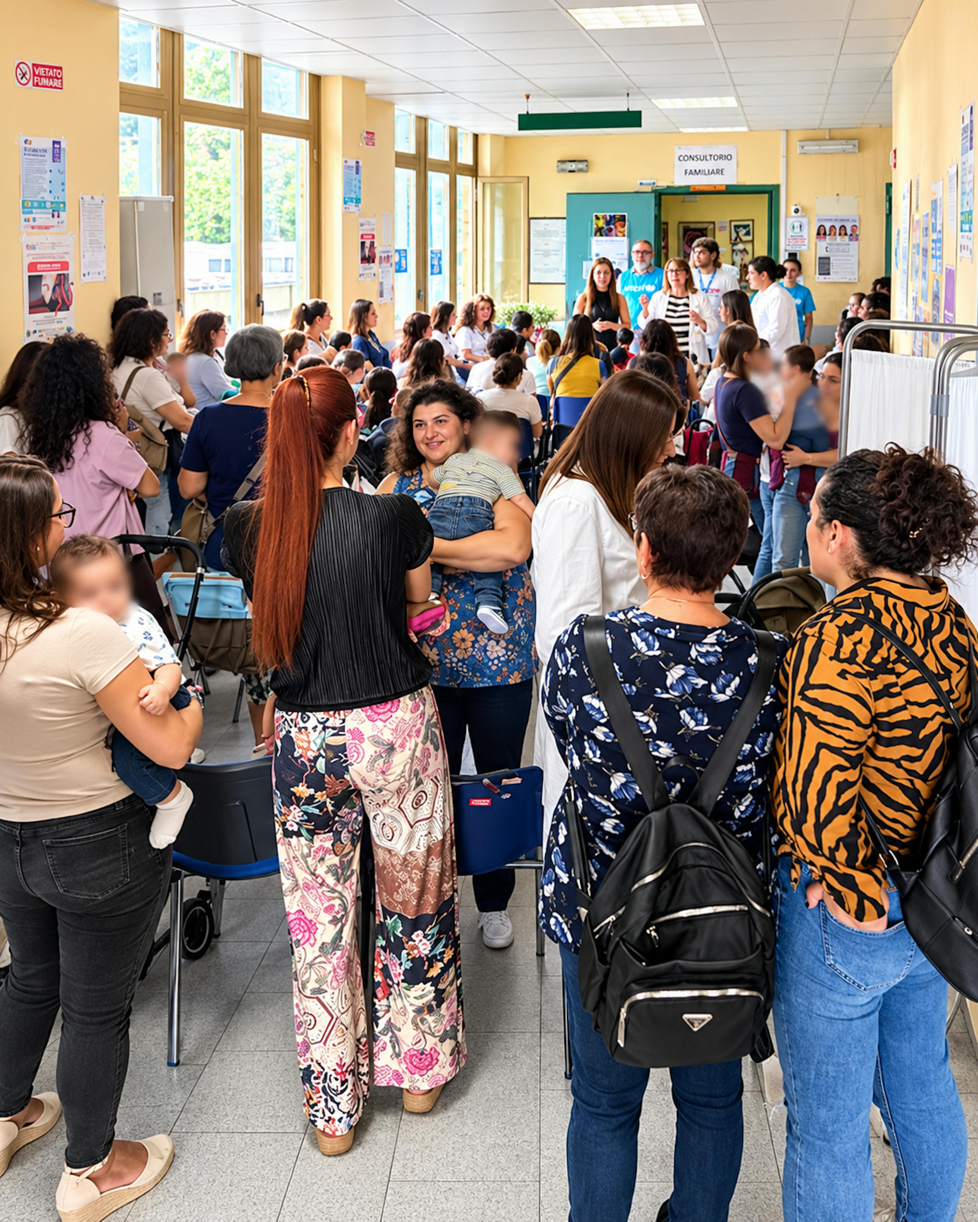 La sala del consultorio dell'Ospedale di Giarre