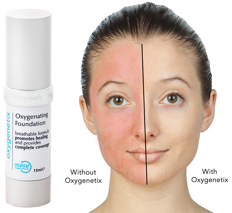 oxygenating foundation before and after