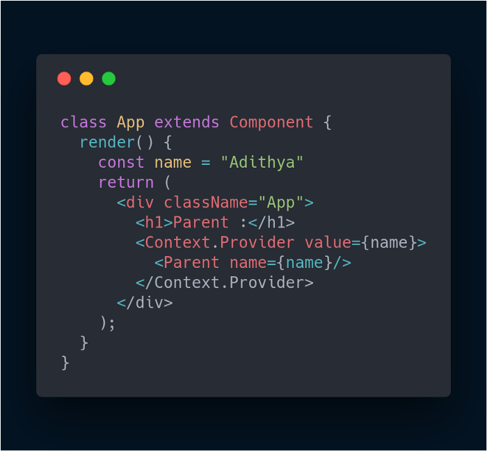 Wrapping the Parent component with Context’s provider