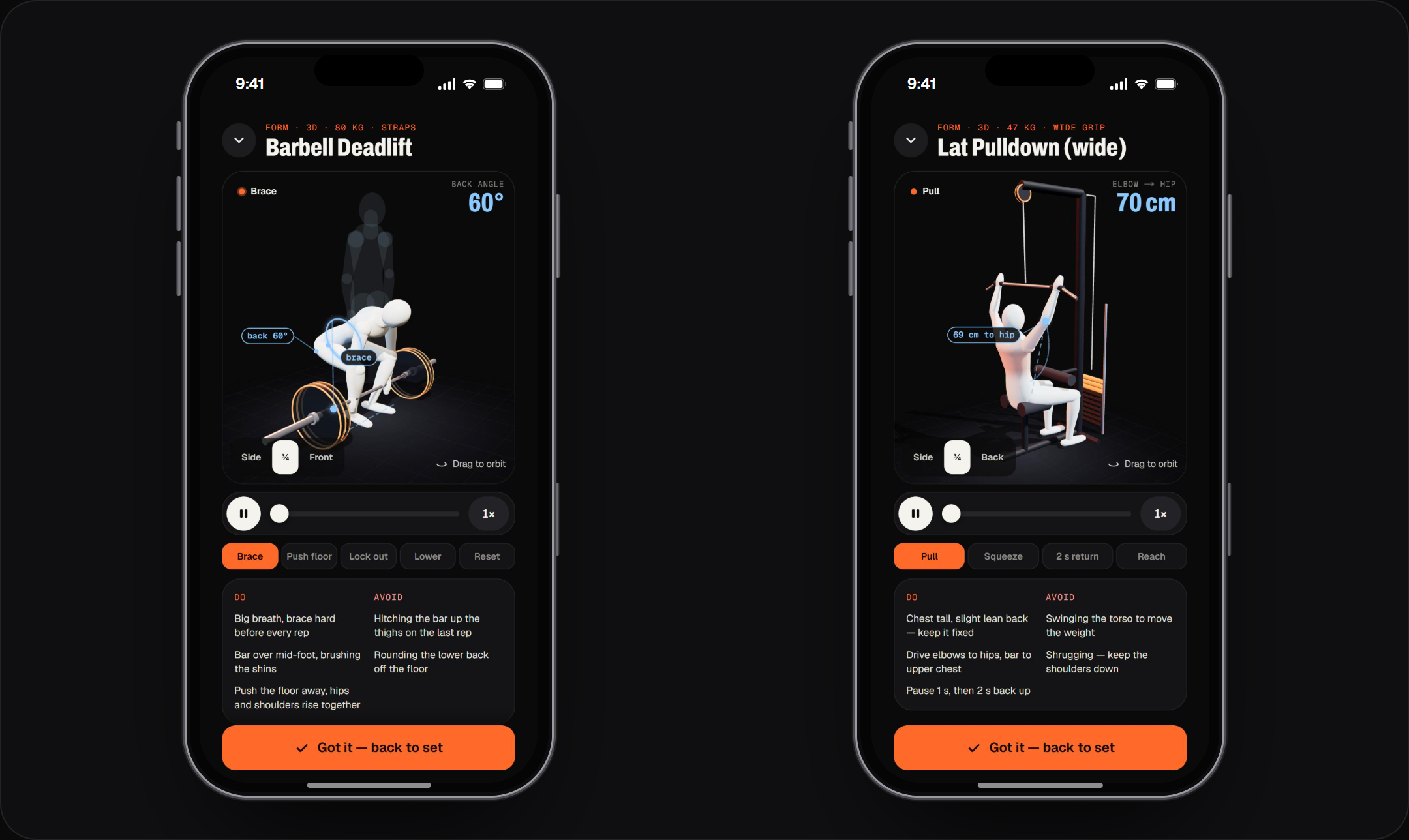 3D form cues for the deadlift and the lat pulldown