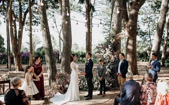 Couple looking at each other on their wedding ceremony