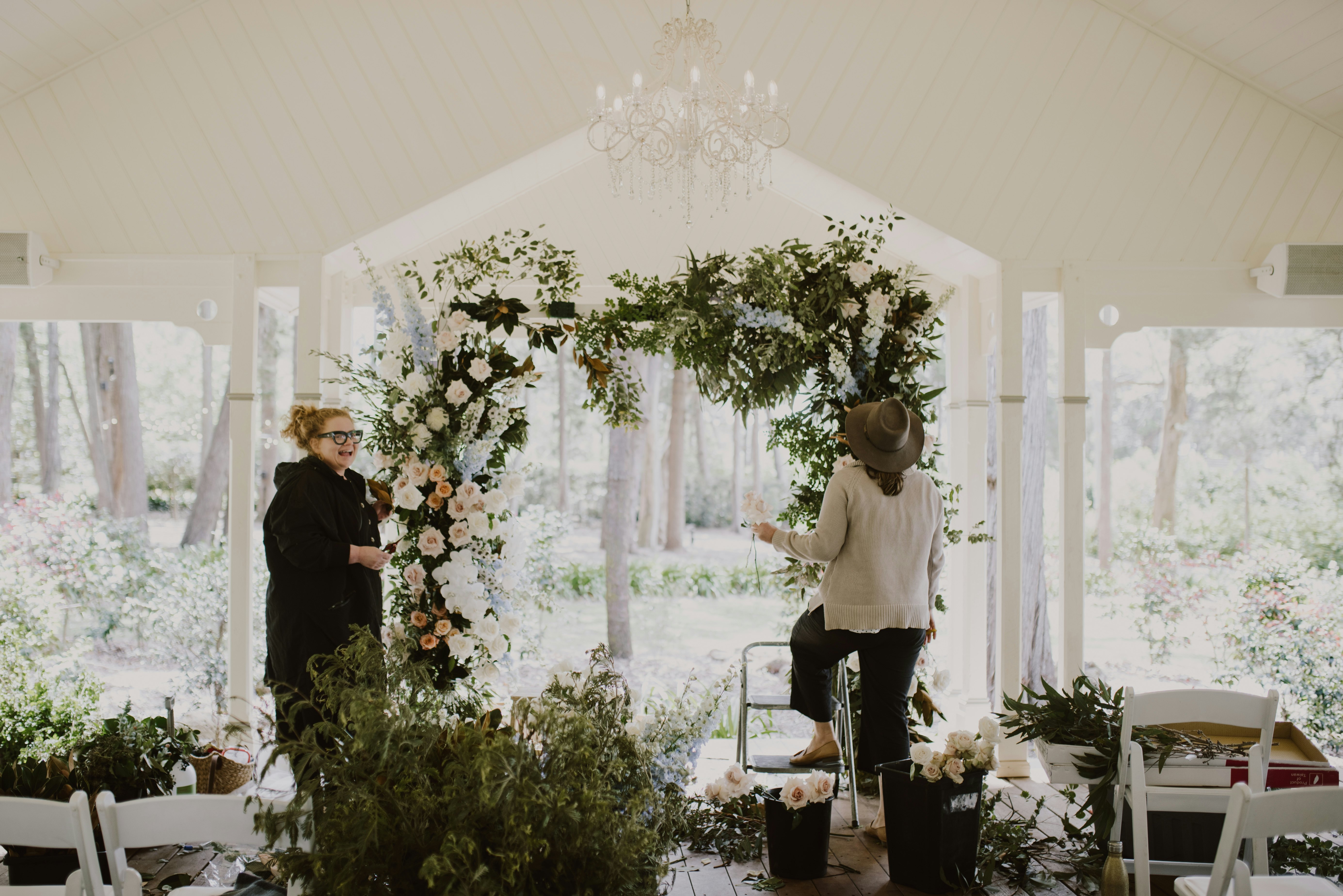 Florists styling arbour 