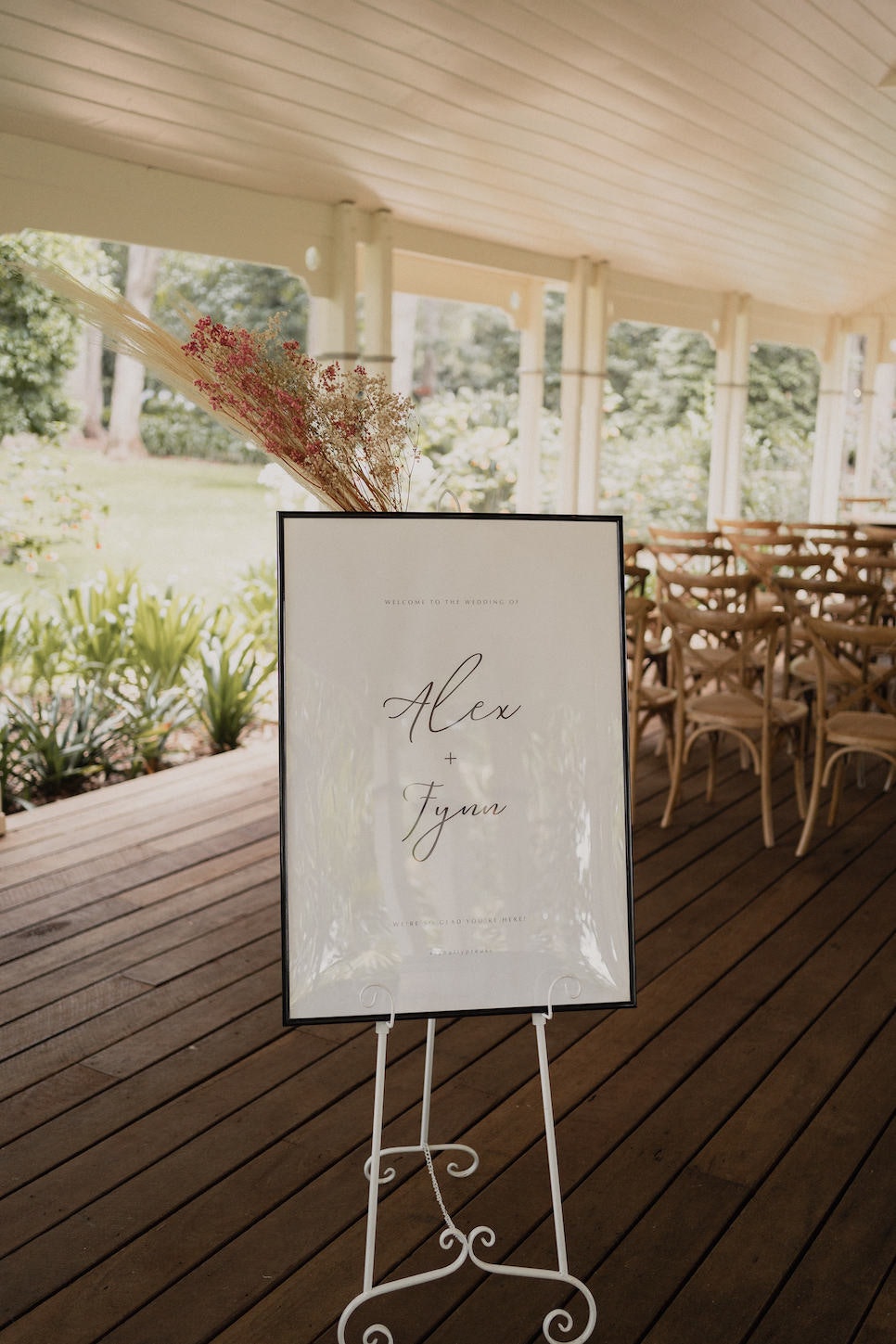 Welcome sign for wedding 