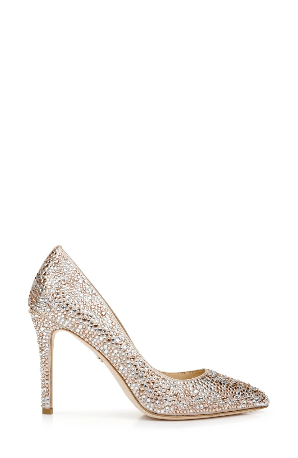 Wedding shoes with glitter and heels 