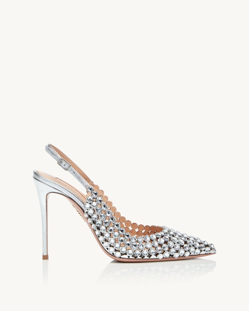 Wedding shoes with diamond studs 