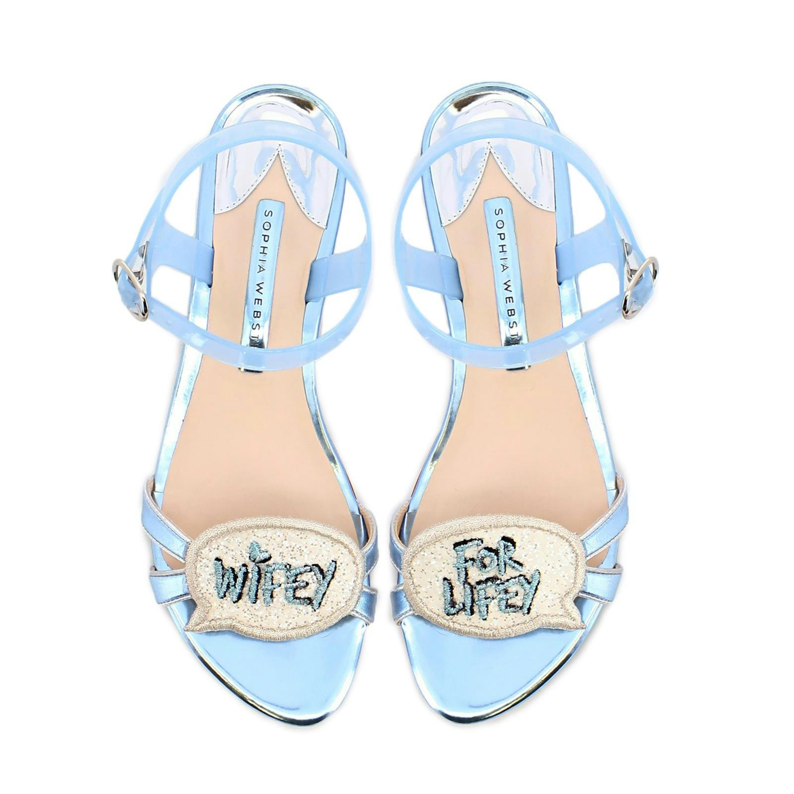 Blue wedding sandals 