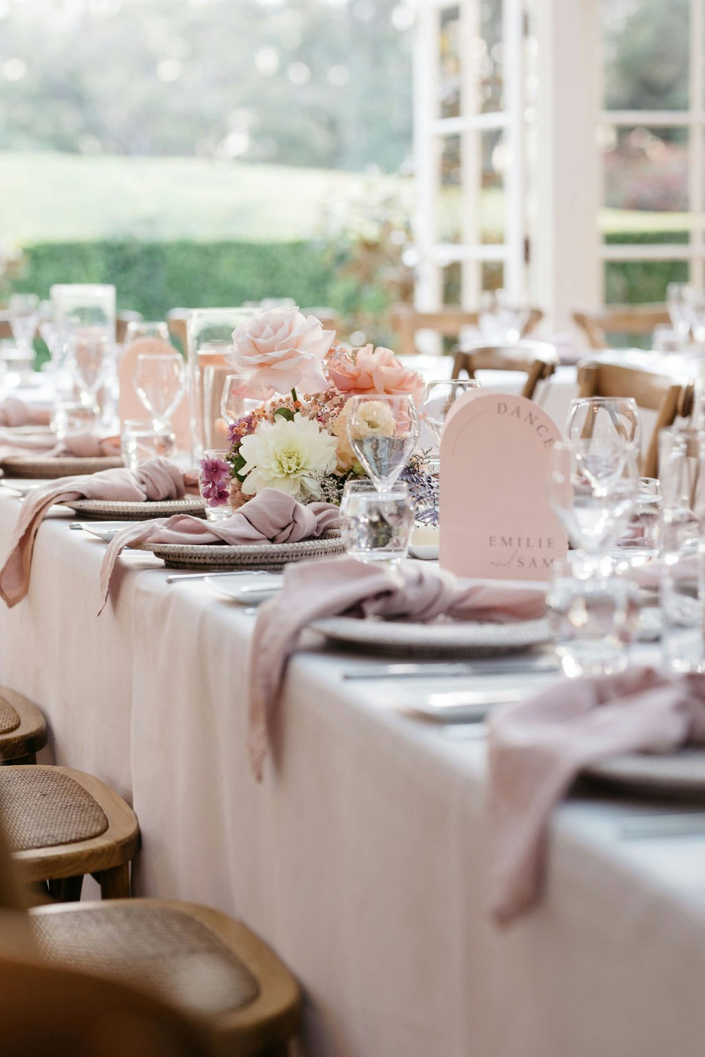 Wedding reception tables 