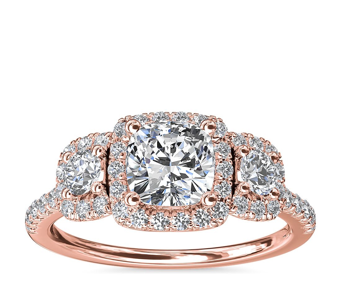 Rose gold engagement ring 