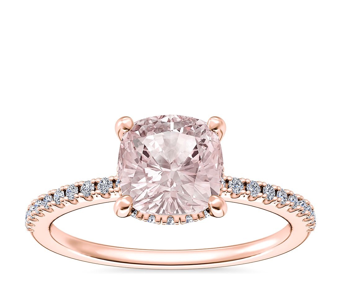 Pink diamond engagement ring 