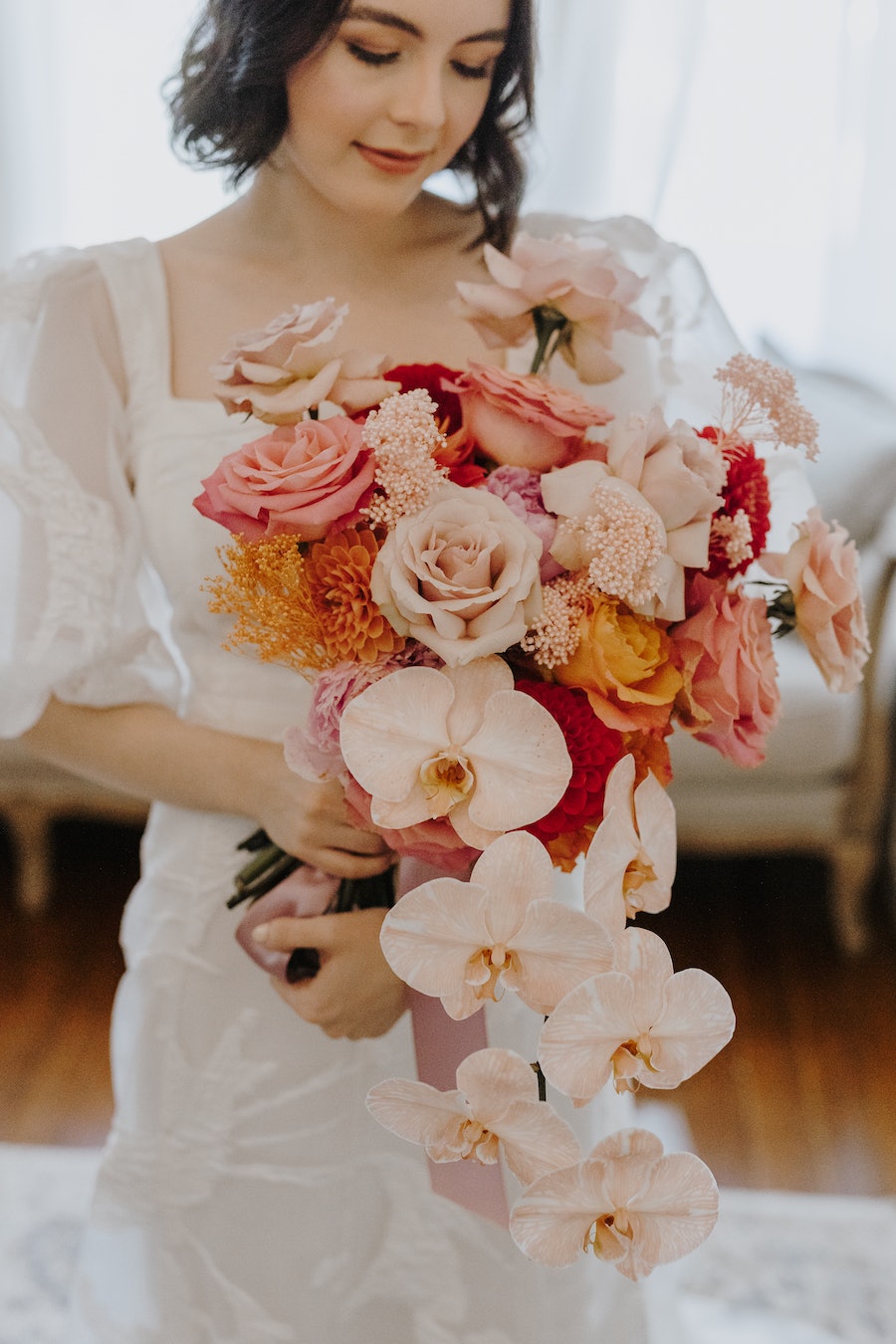 Bride holding a bouquet 