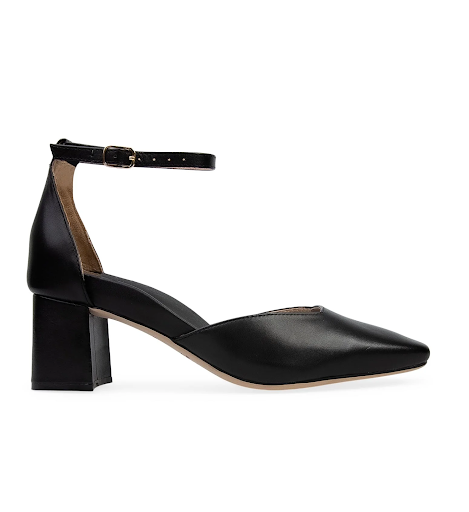 Black high heeled shoes