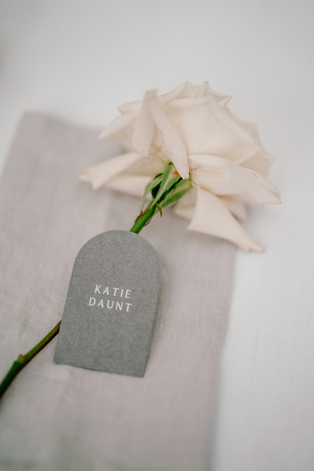 Flower and wedding place card