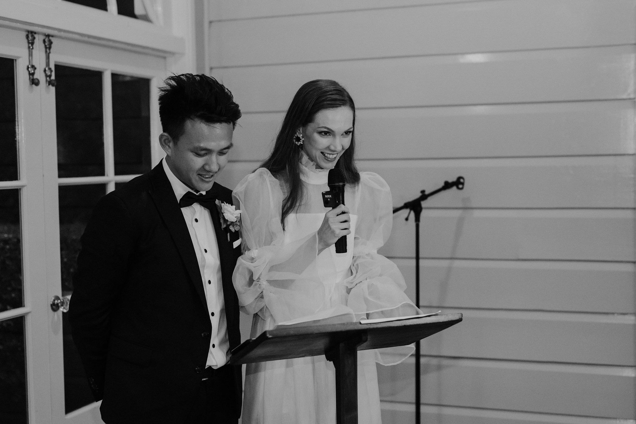 Bride giving speech