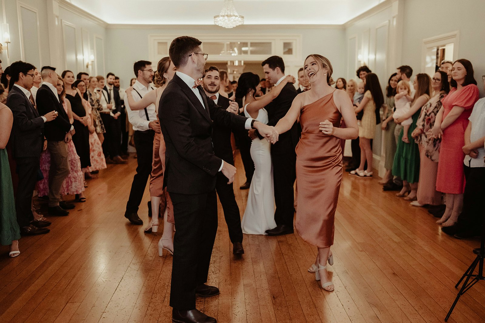 People on wedding dance floor