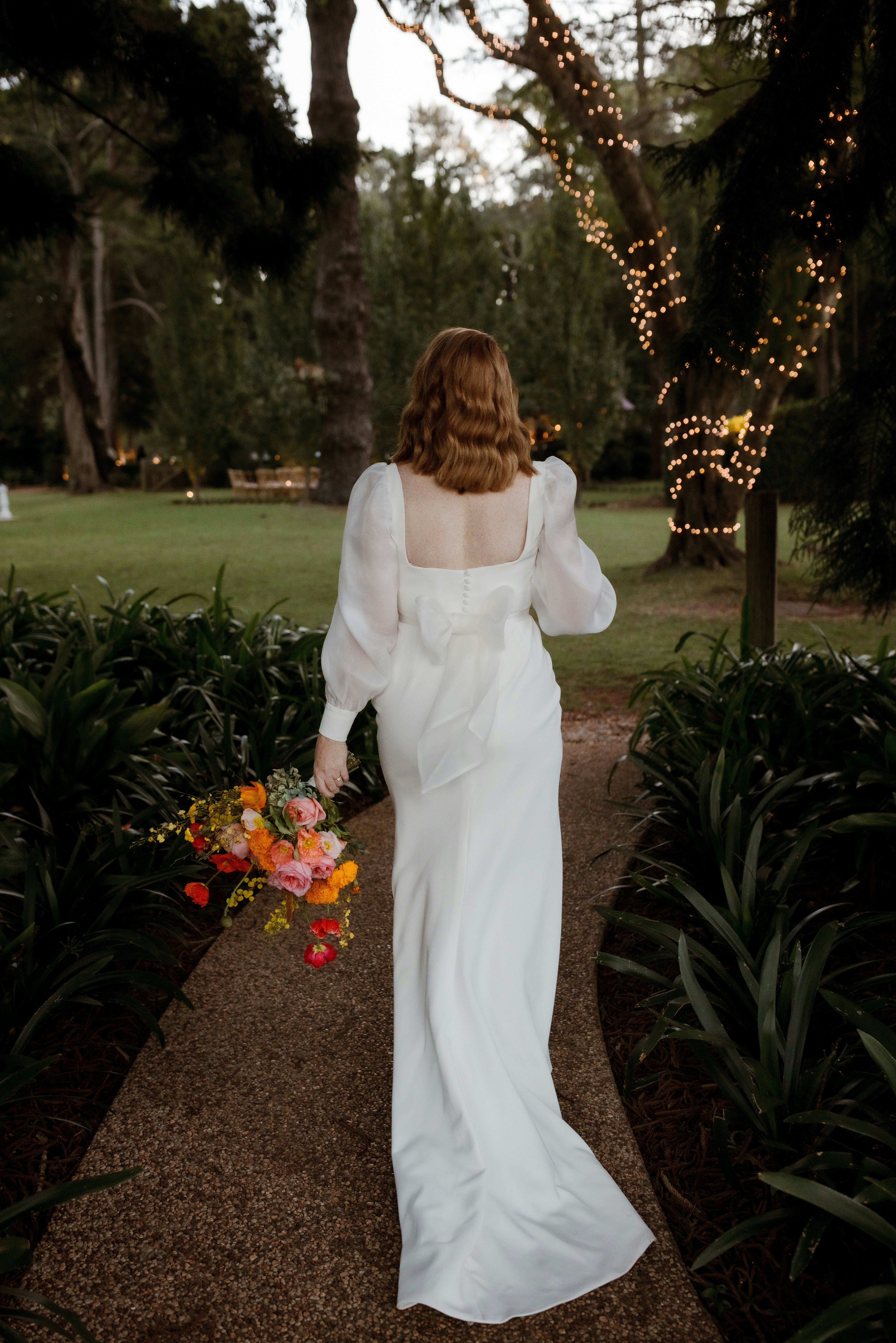Bride viewed from back
