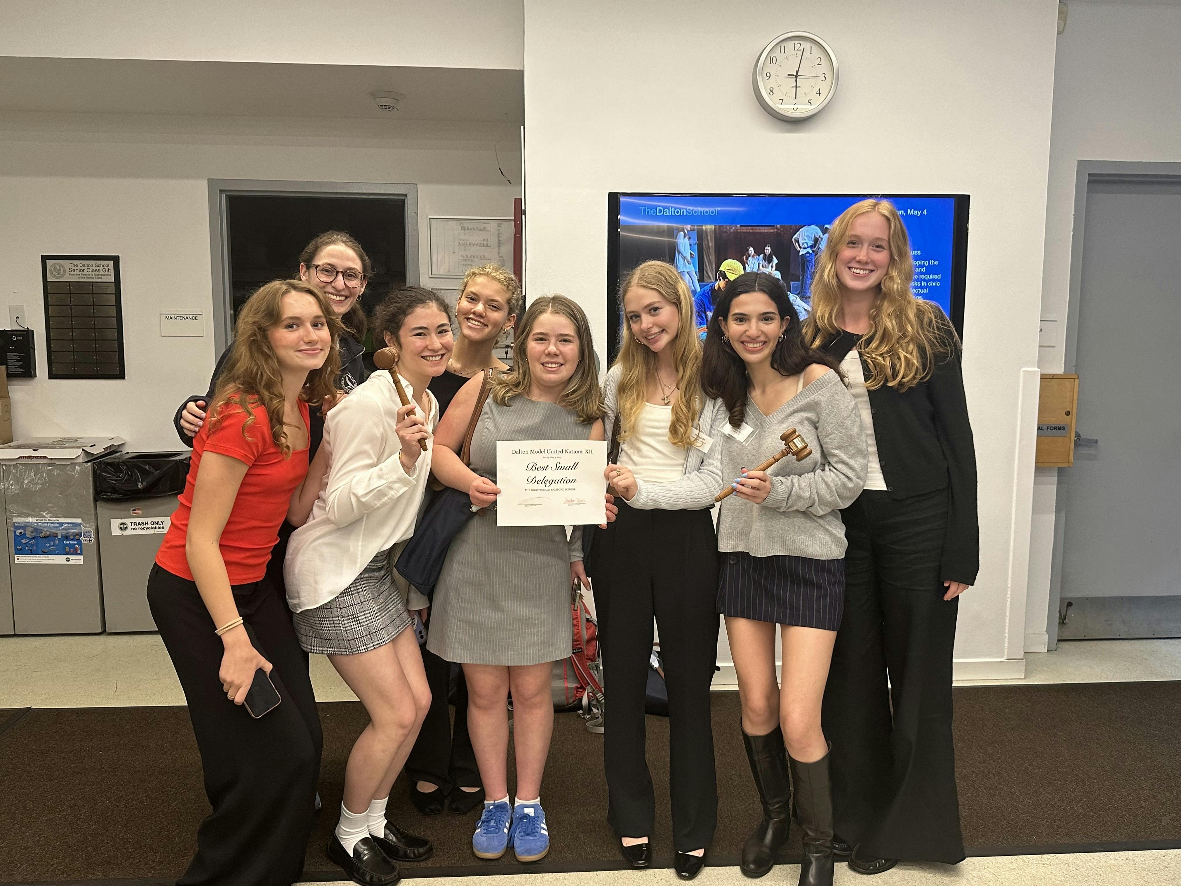 Model UN Club Wins Best Small Delegation Award