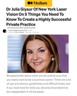 Dr. Giyaur Of NY Laser Vision: 5 Things You Need To Know To Create A Successful Private Practice