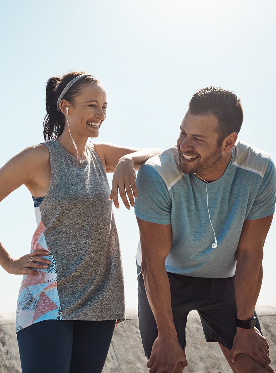 happy woman with partner after hormone therapy in Cumming
