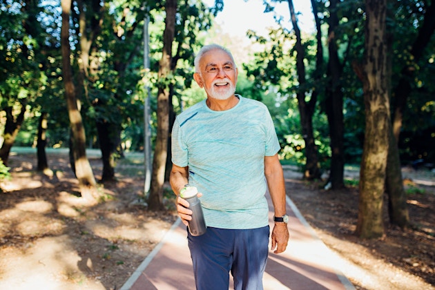 Man walking outside after weight loss consultation at Genesis Lifestyle Medicine.