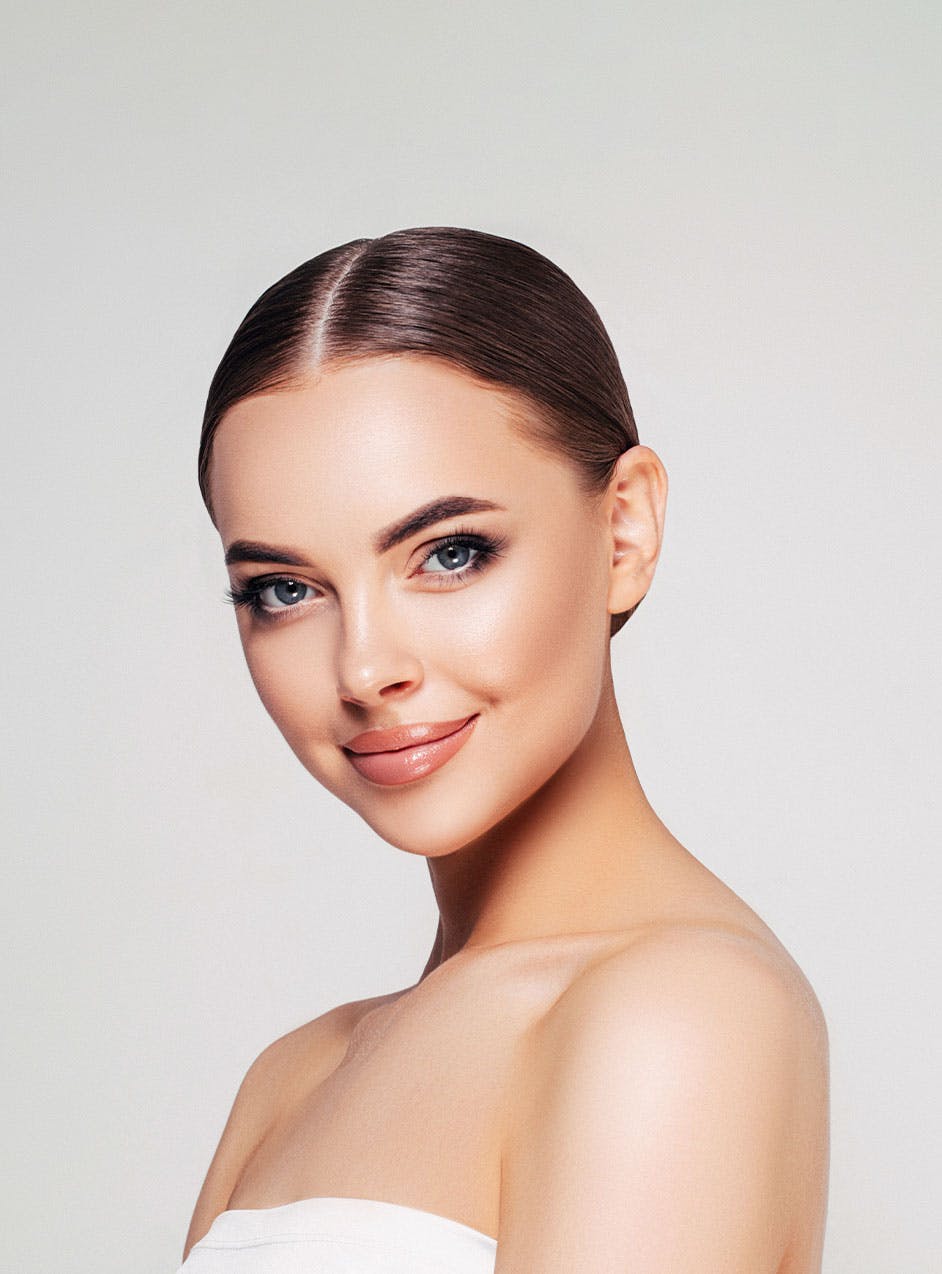 woman after microneedling in Omaha, NE
